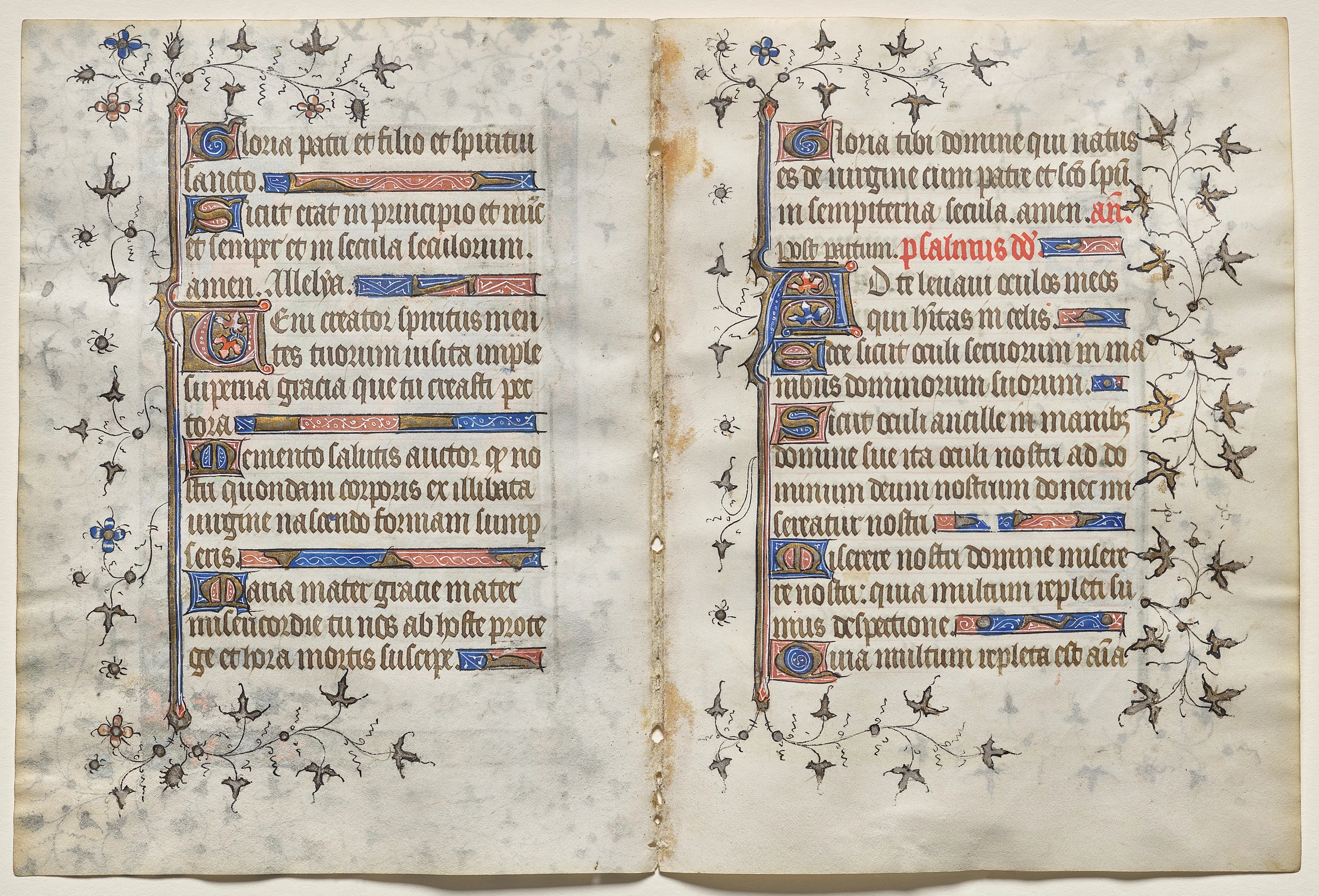 Bifolio from a Book of Hours: Text (verso)