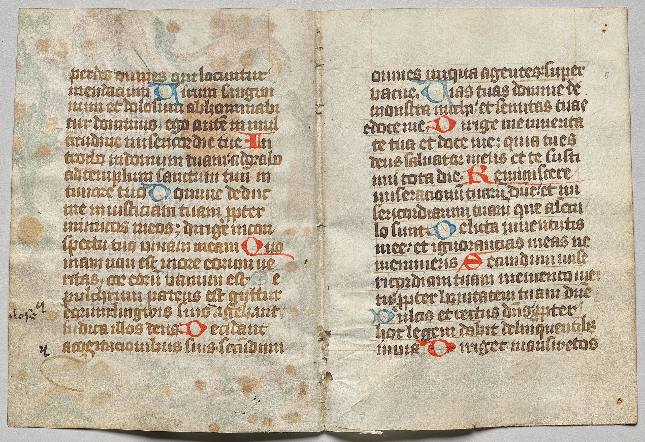 Bifolio from a Book of Hours: Text (verso)