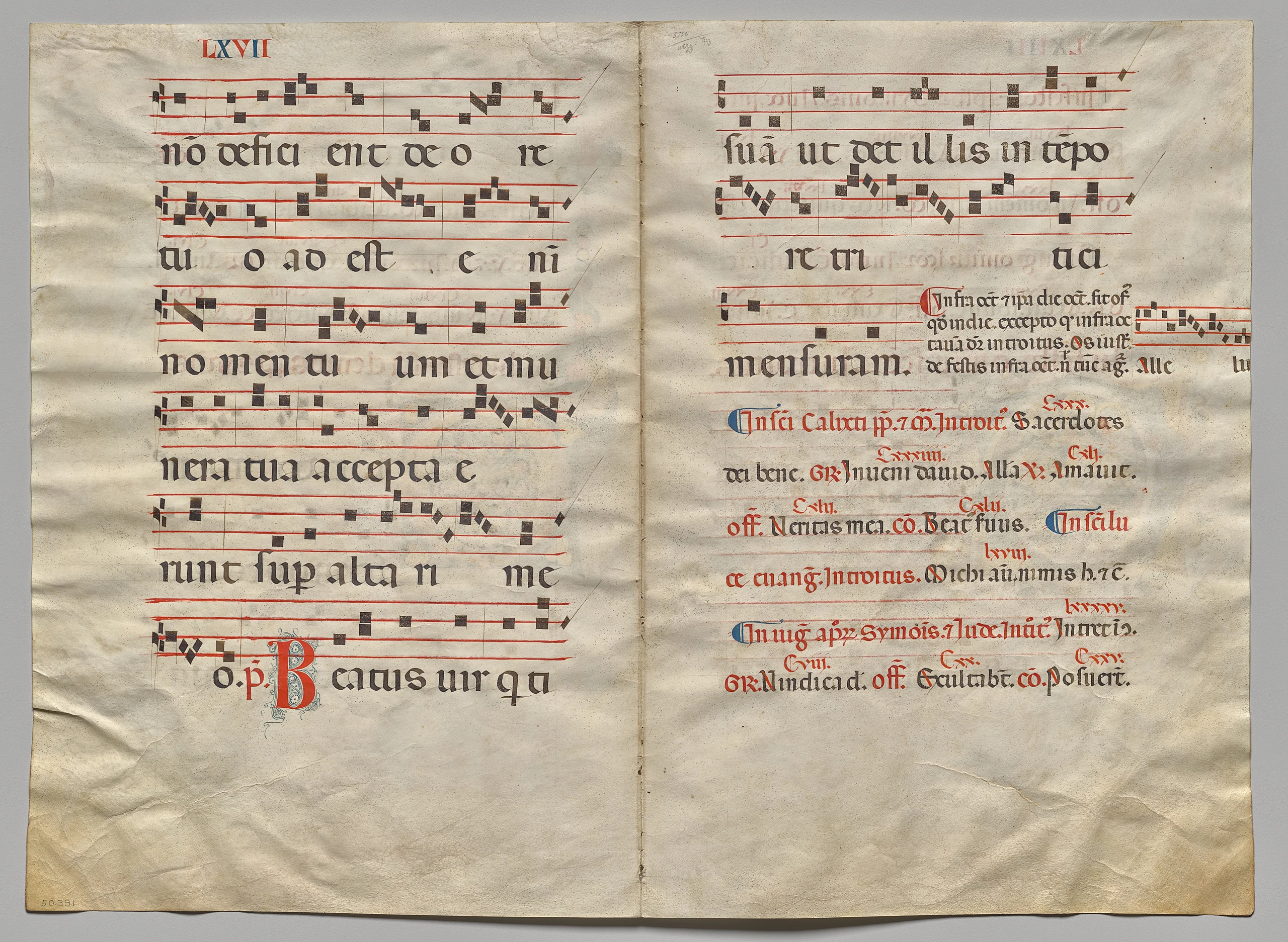 Bifolio from a Gradual: Music and Text (verso)