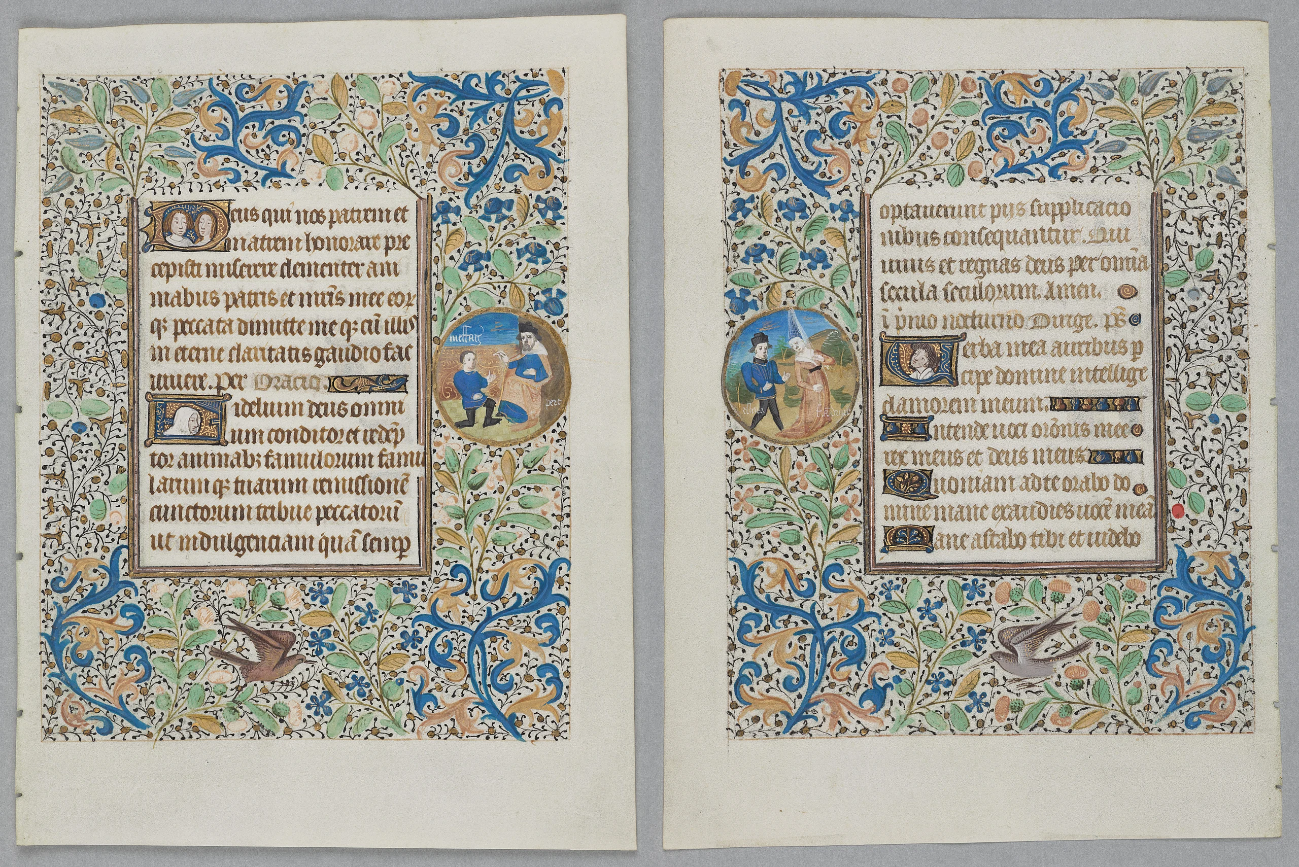 Leaf from a Book of Hours: Office of the Dead Opening Prayers (recto); Psalm 5 (verso)