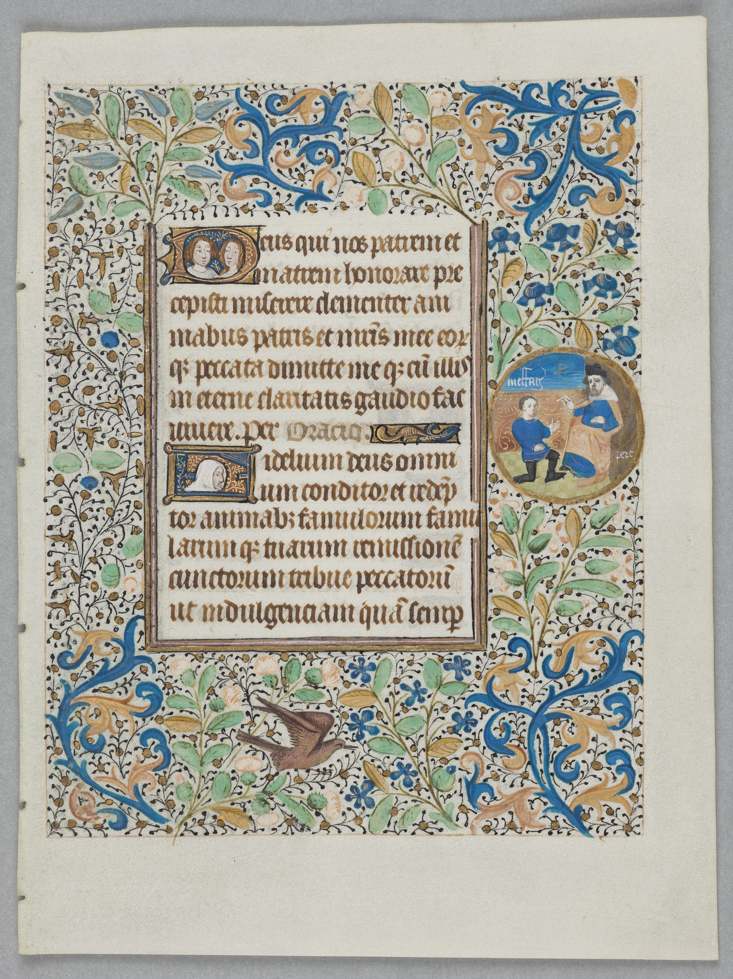 Leaf from a Book of Hours: Office of the Dead Opening Prayers (recto)