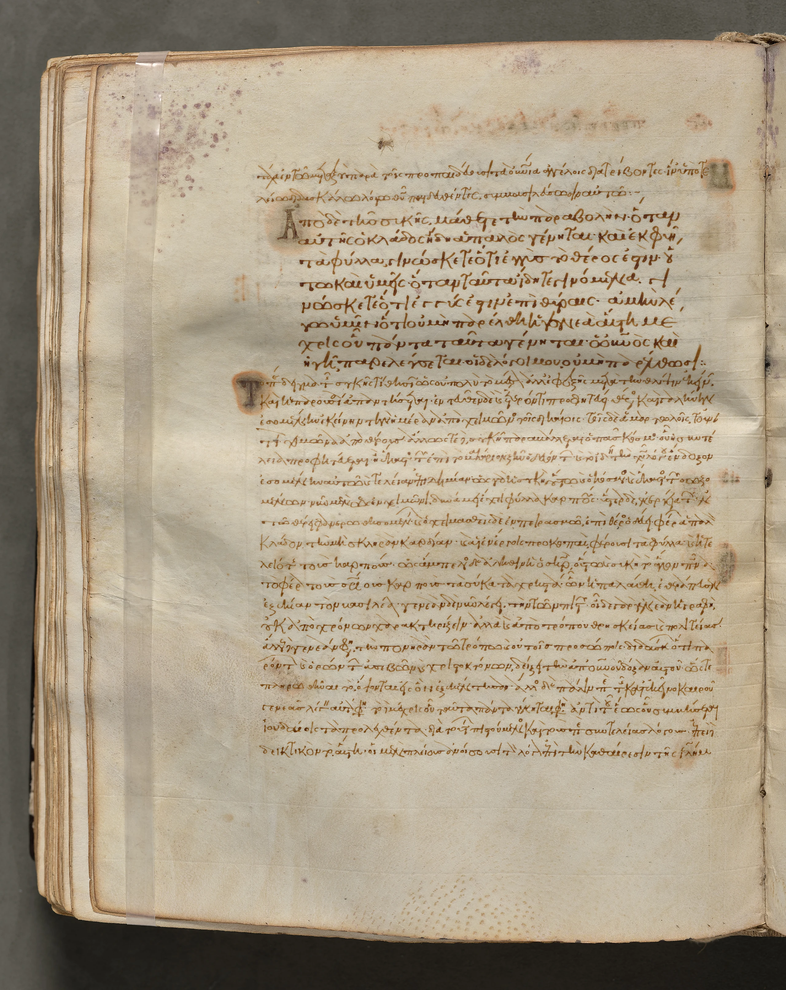 Text, folio 184 (verso), from a Gospel Book with Commentaries