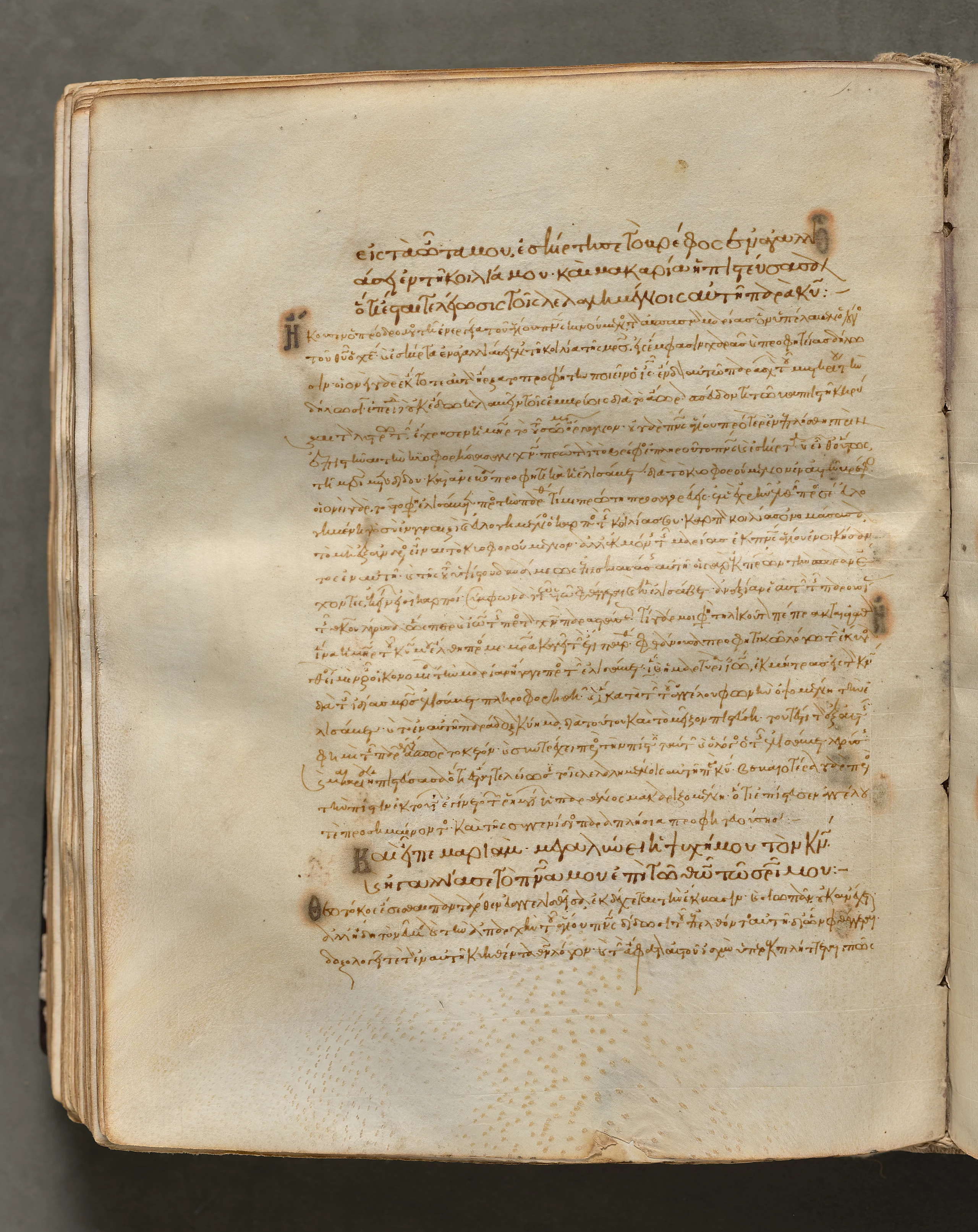 Text, folio 204 (verso), from a Gospel Book with Commentaries
