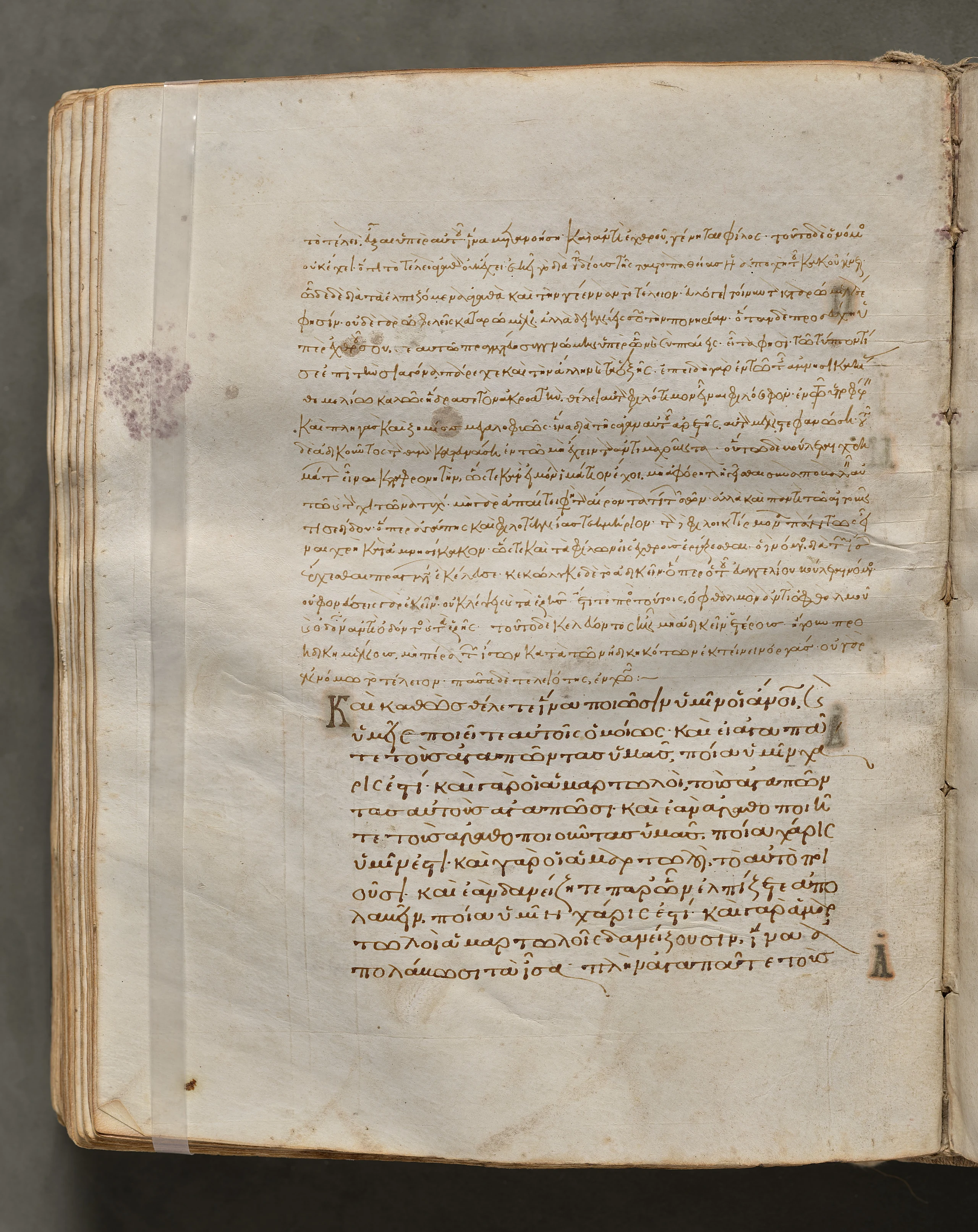 Text, folio 229 (verso), from a Gospel Book with Commentaries
