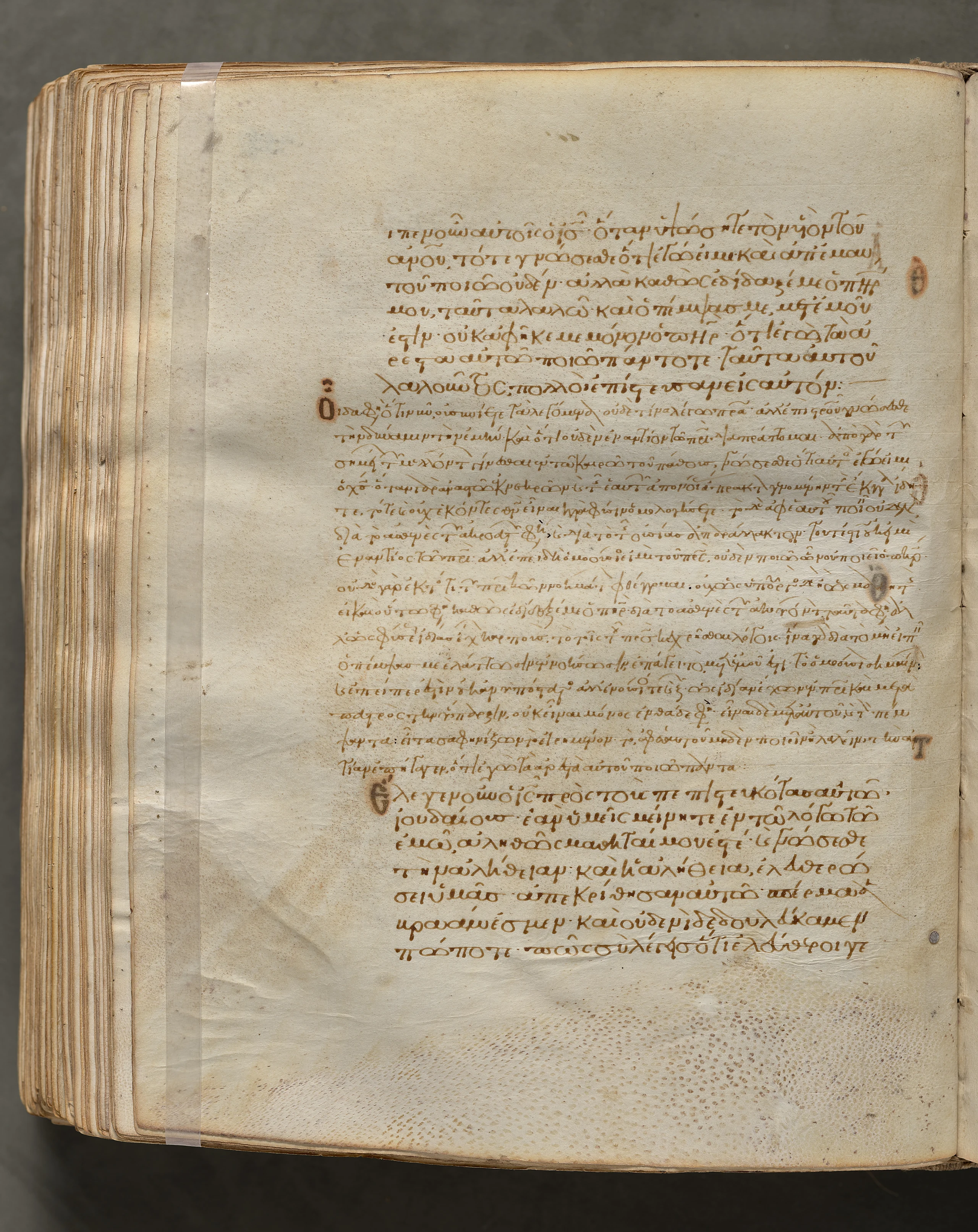 Text, folio 364 (verso), from a Gospel Book with Commentaries