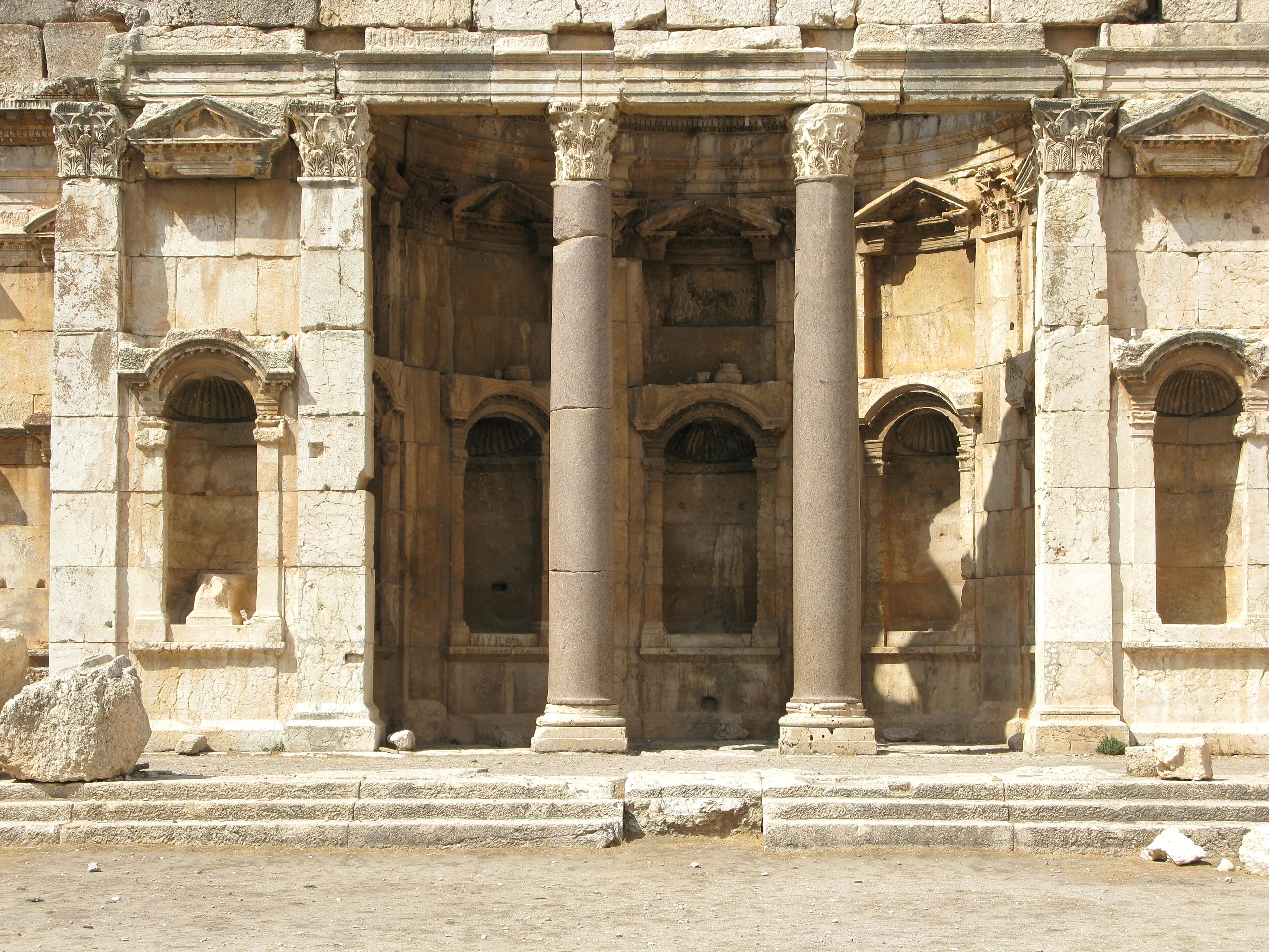 Lebanon, Baalbek, The Exedra around the Great Court, Roman Heliopolis