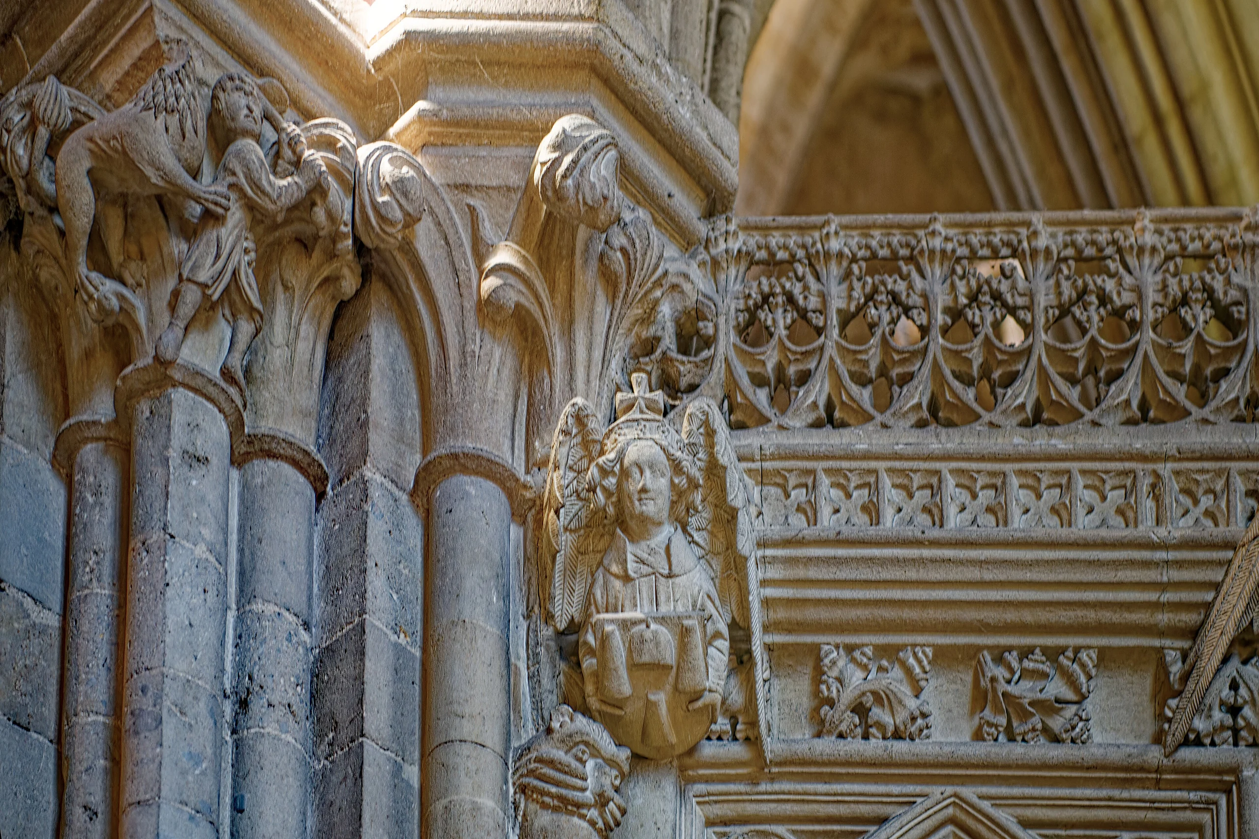 Wells, Cathedral Church of St Andrew, a chantry chapel in the nave Somerset 1382901
