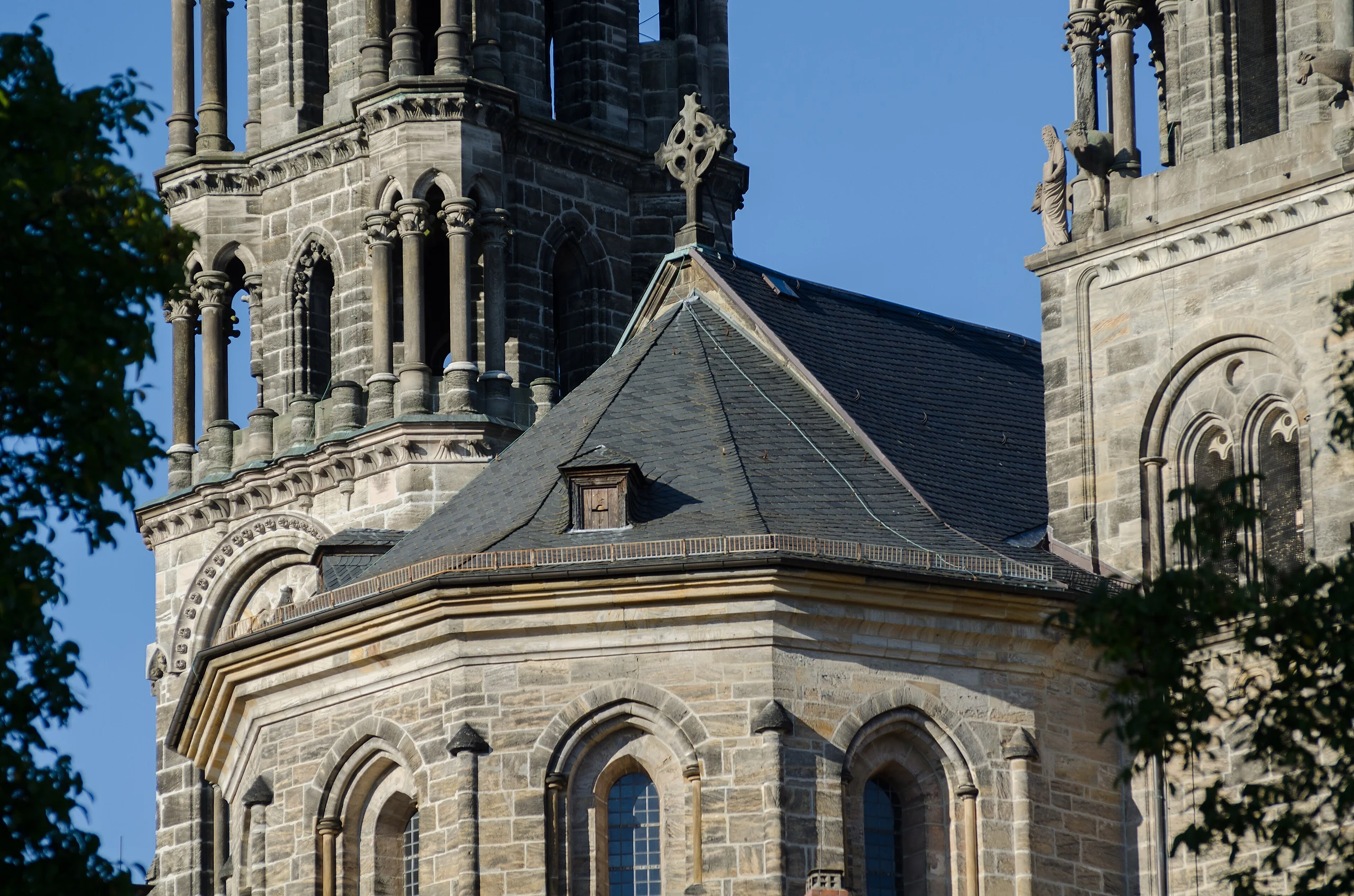 Bamberg, Dom, Westchor, vom Hinteren Bach, 20150927