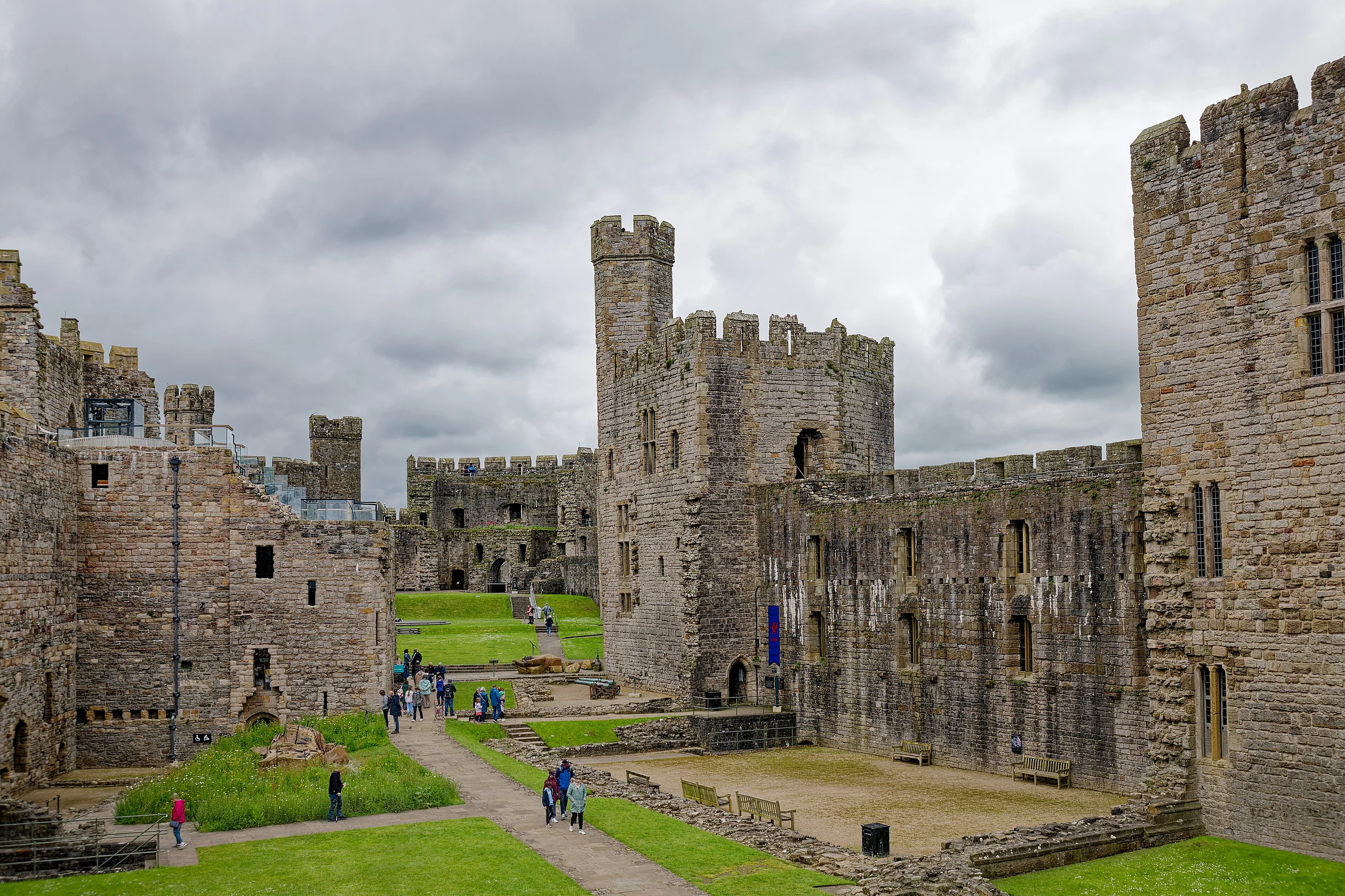 Caernarfon Castle, looking East