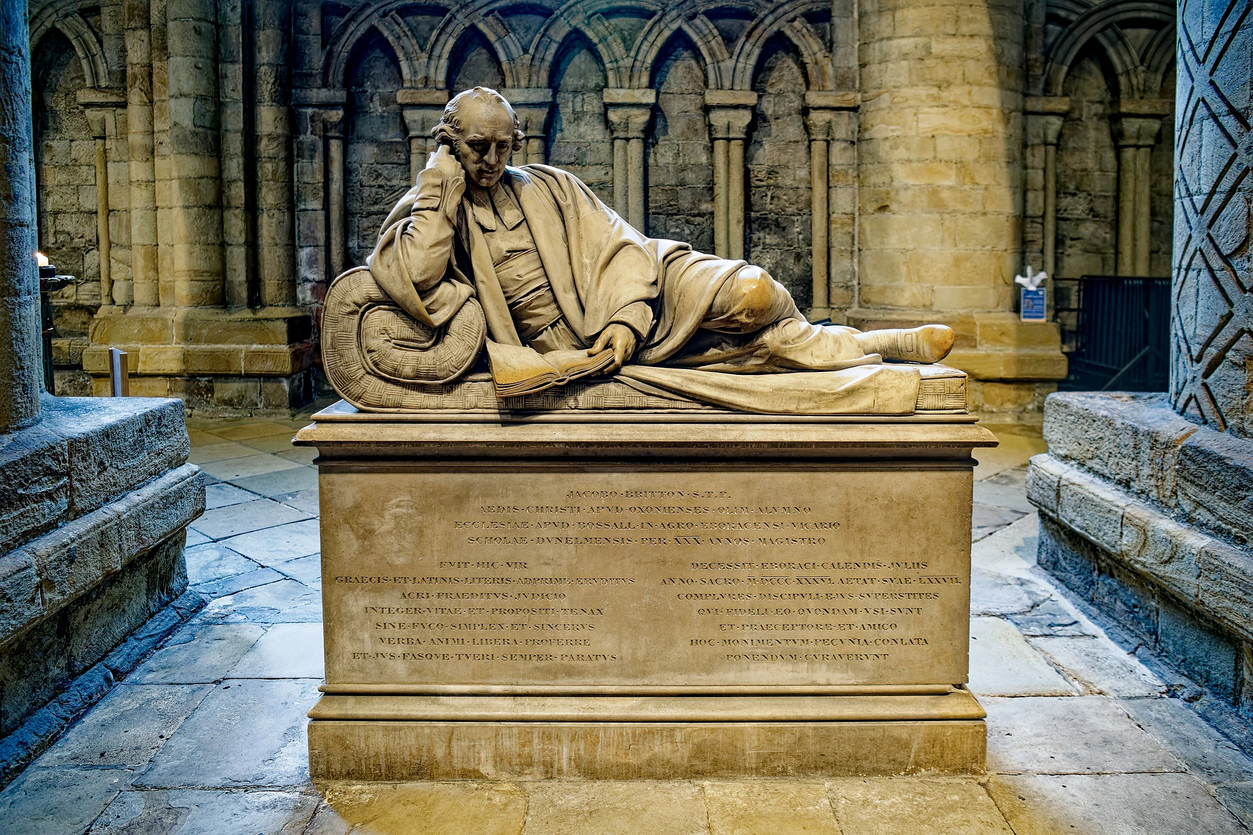 Cathedral Church of Christ, Blessed Mary the Virgin and St Cuthbert of Durham, Monument to Jocobo Britton