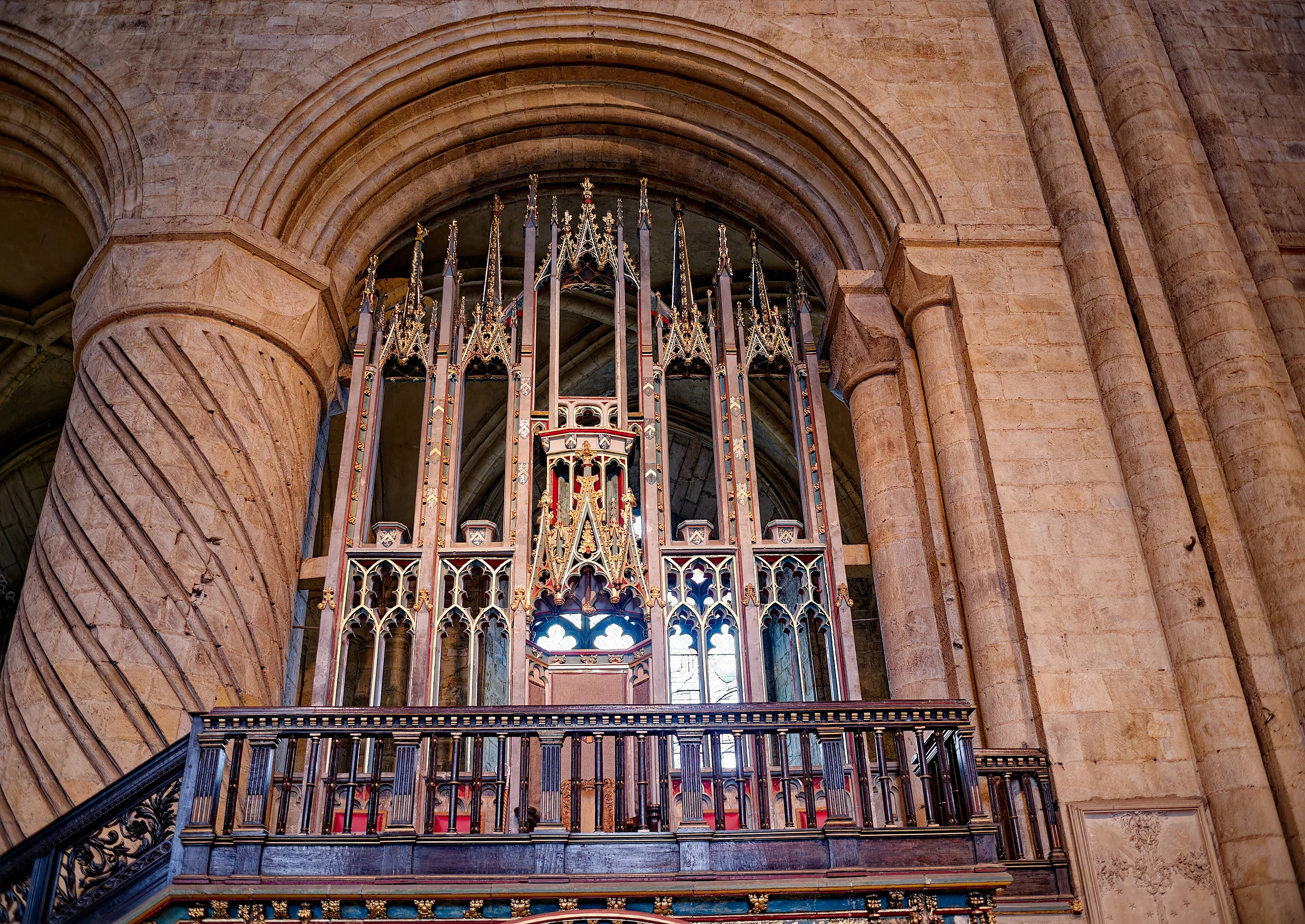 Cathedral Church of Christ, Blessed Mary the Virgin and St Cuthbert of Durham, Interior, Bishop's Seat