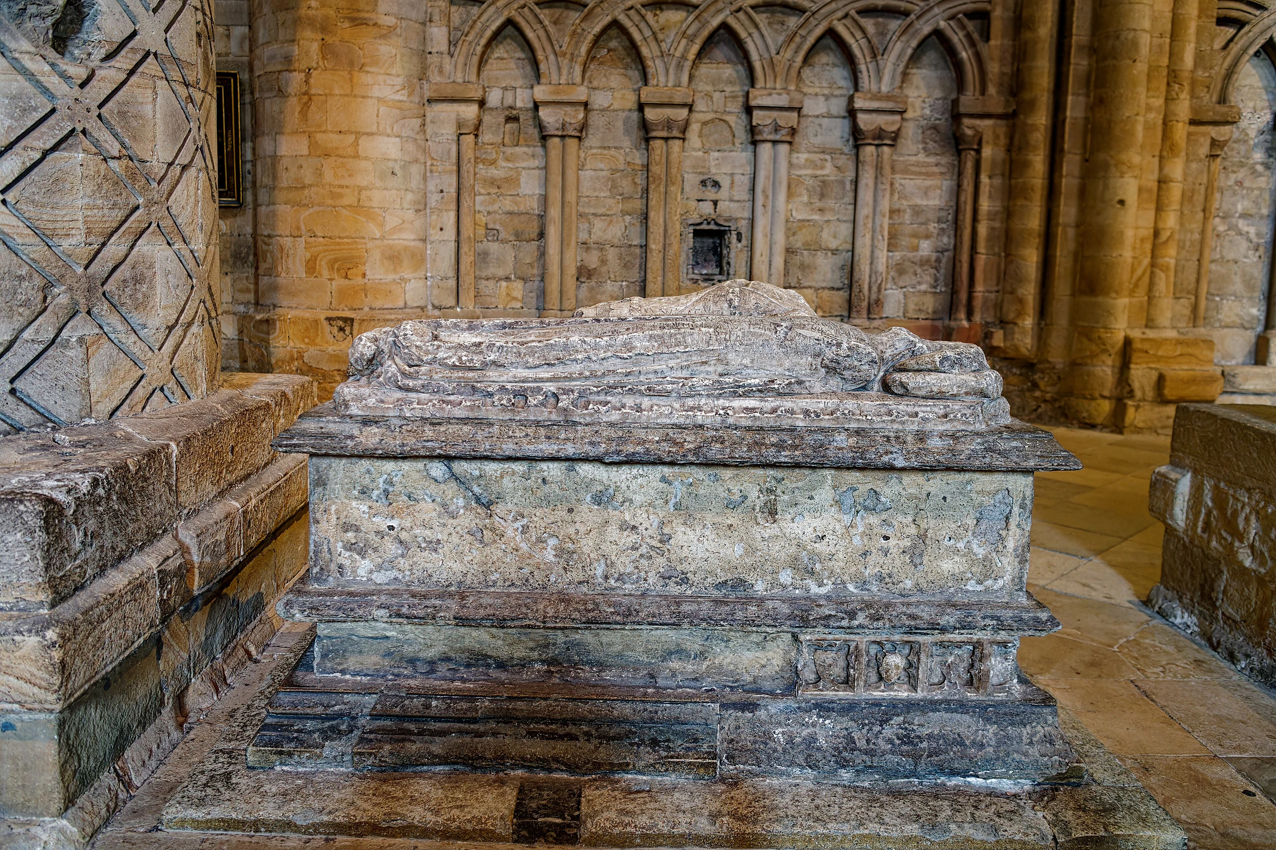 Cathedral Church of Christ, Blessed Mary the Virgin and St Cuthbert of Durham, Monument to Ralph Neville 2nd Baron Neville