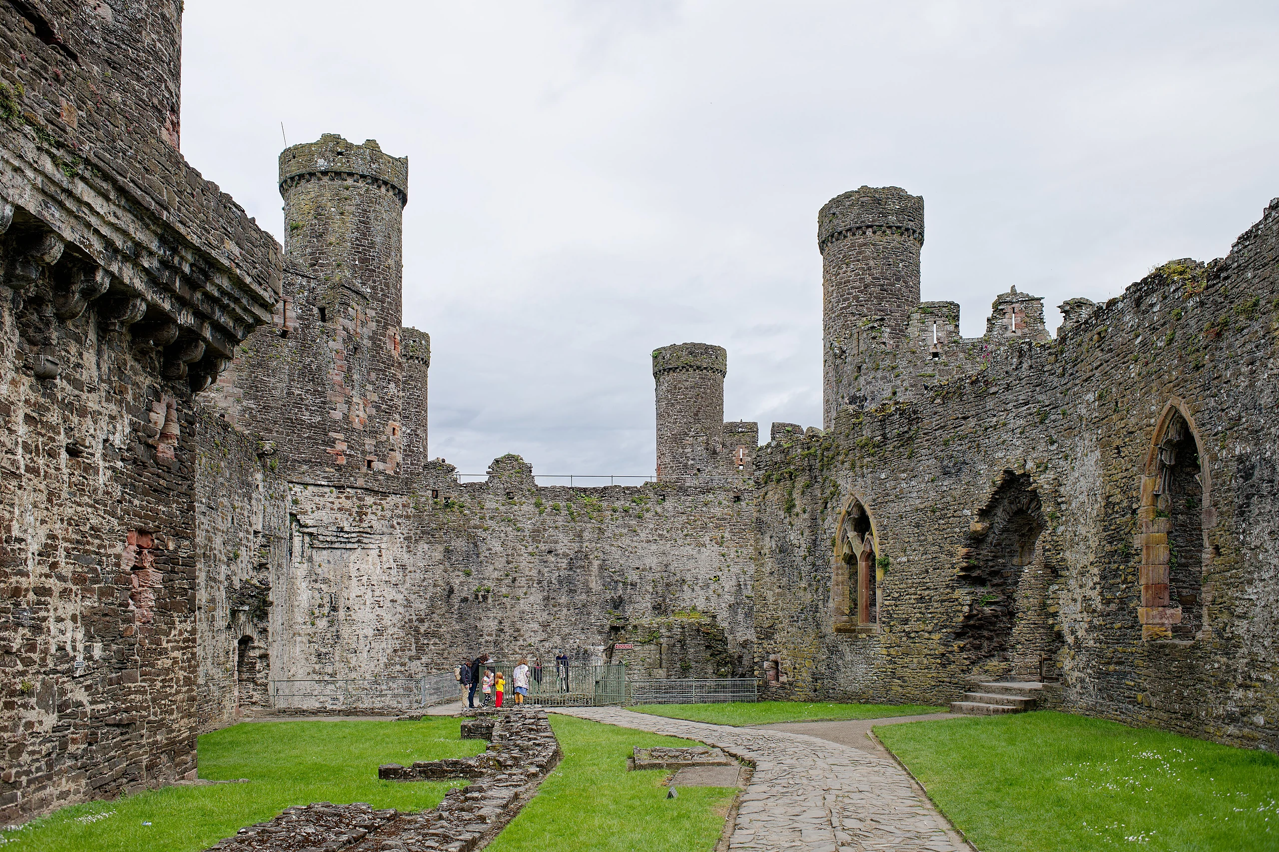 Conwy Castle, inside, seen from the West