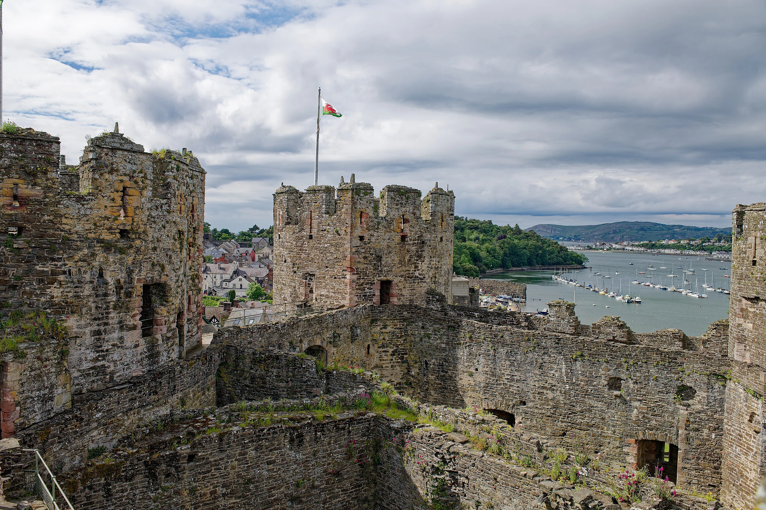 Conwy Castle, Chapel Tower, North-West Tower, seen from the South-East