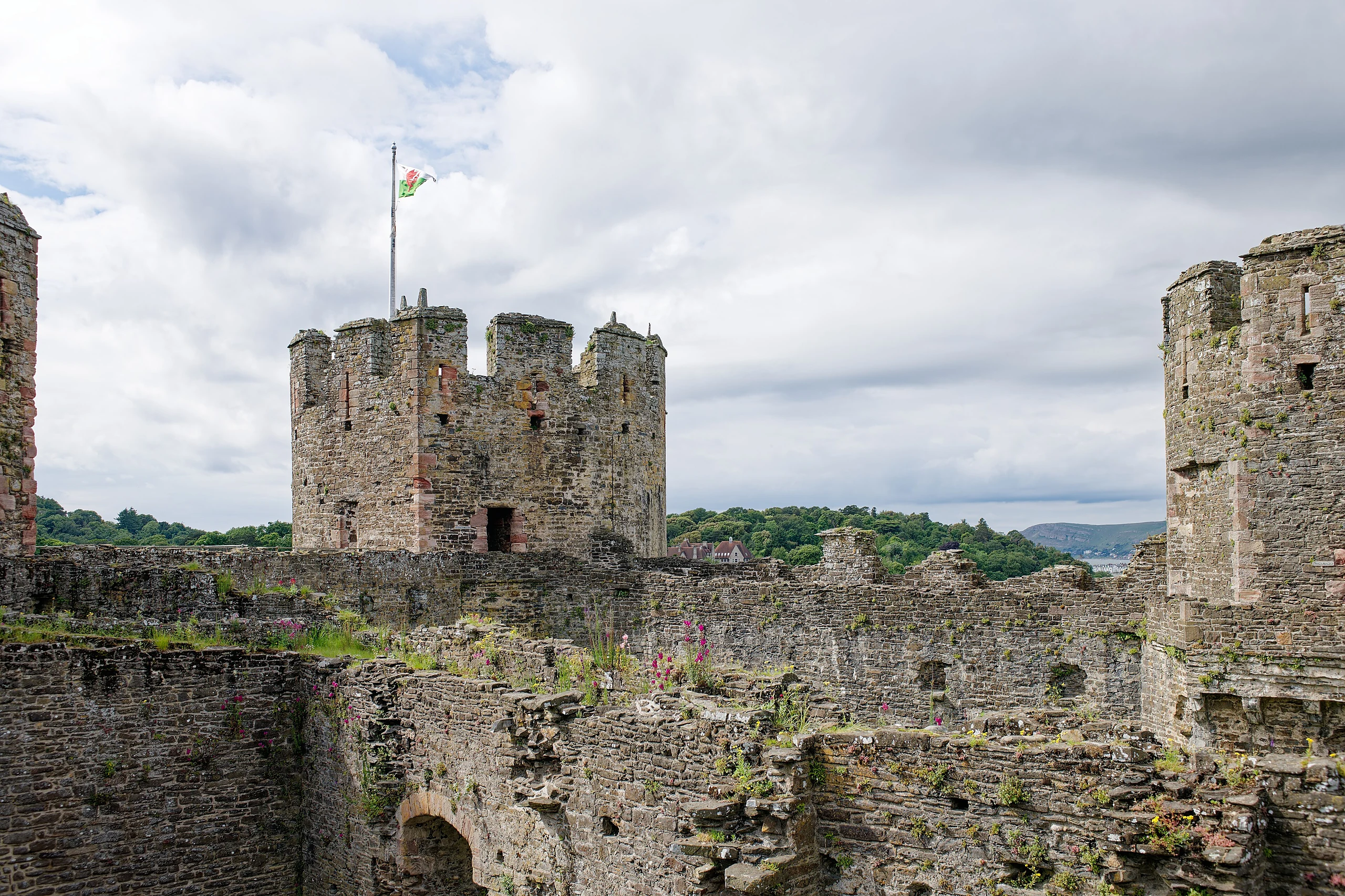 Conwy Castle, Chapel Tower, North-West Tower, seen from the South-East