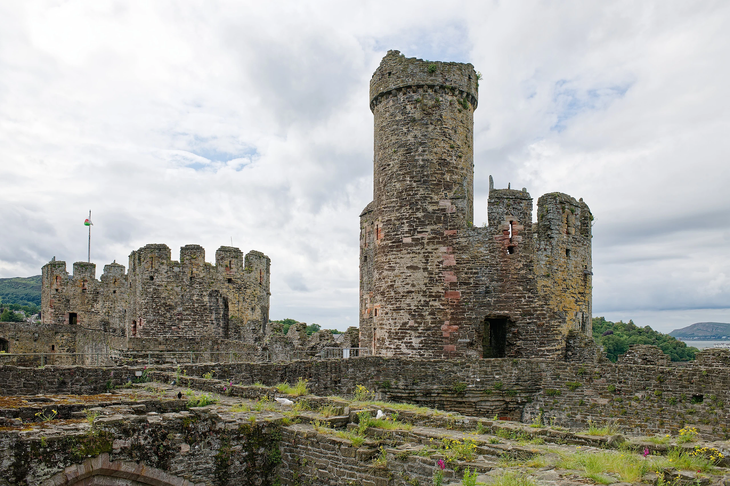 Conwy Castle, Well Tower, seen from the South-East