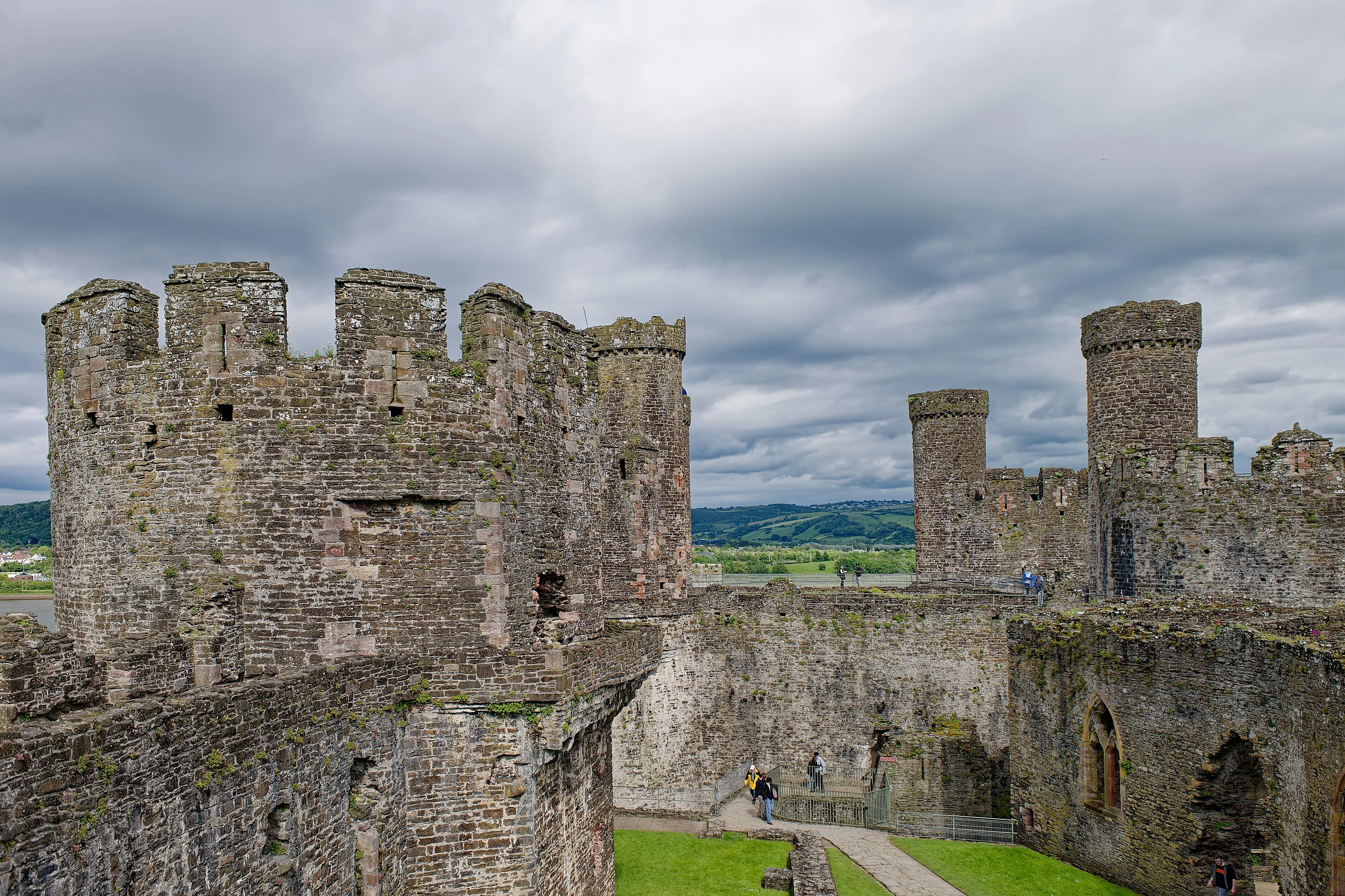 Conwy Castle, inside, seen from the West