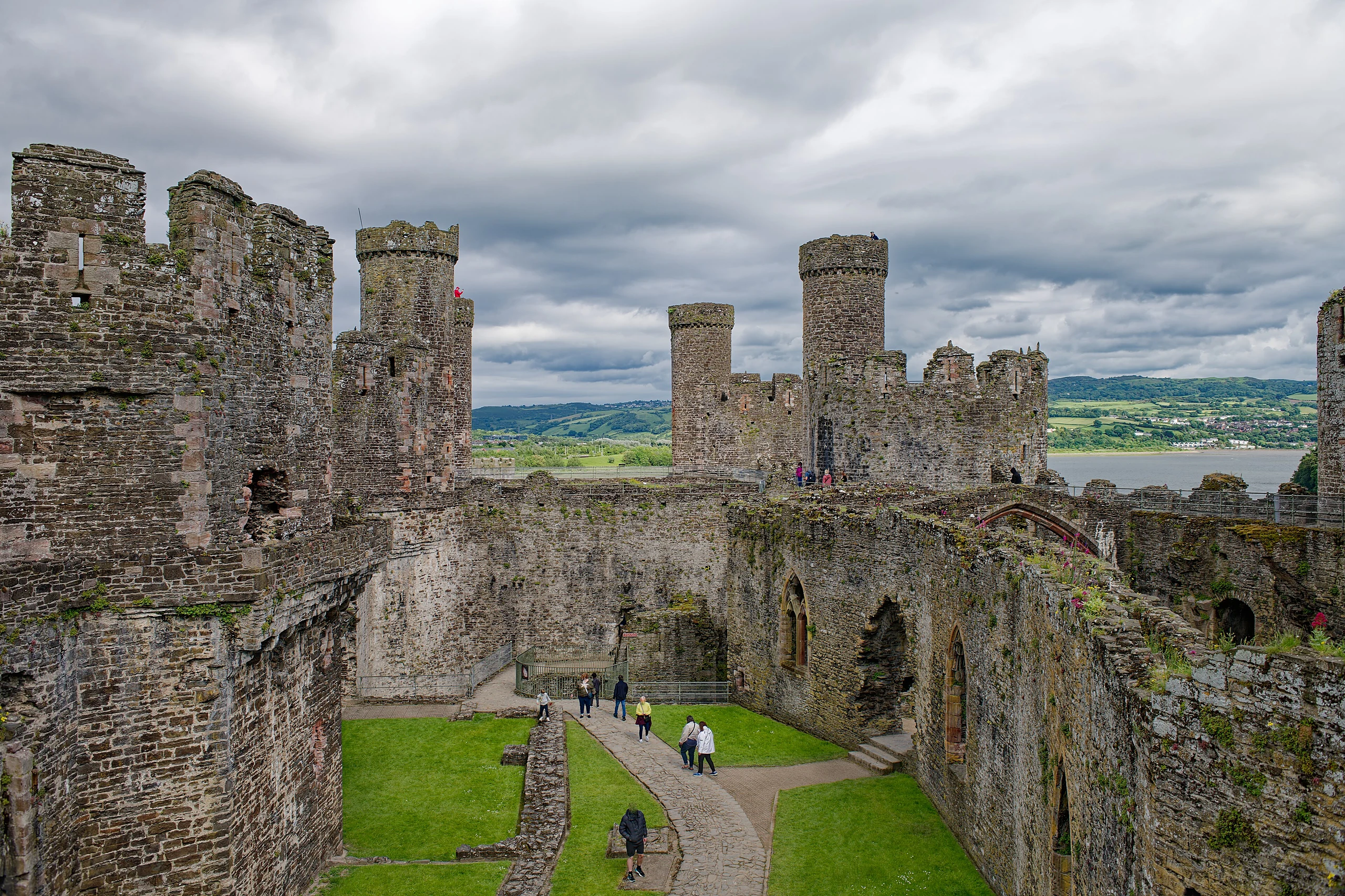 Conwy Castle, inside, seen from the North-West