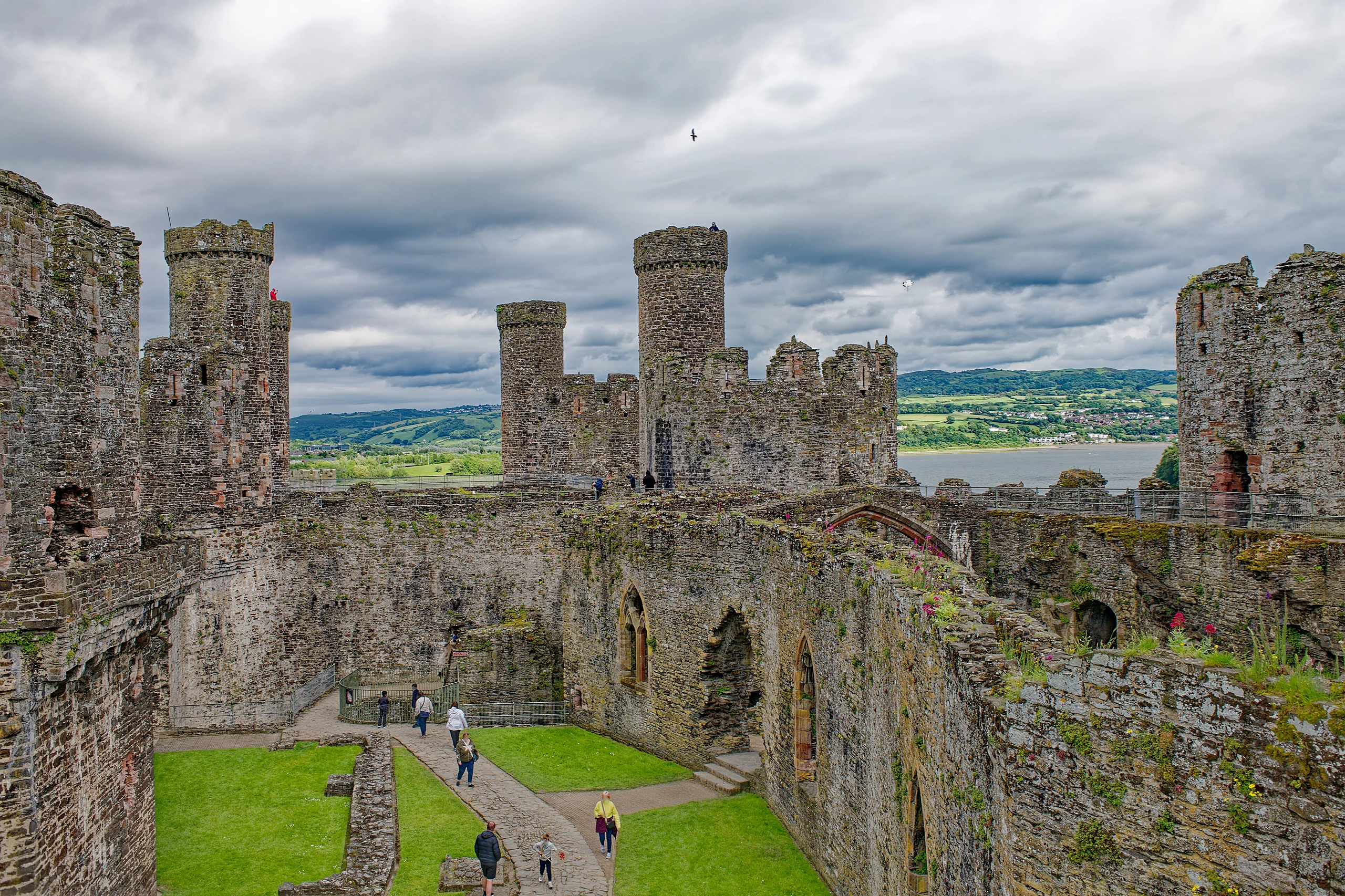 Conwy Castle, inside, seen from the North-West