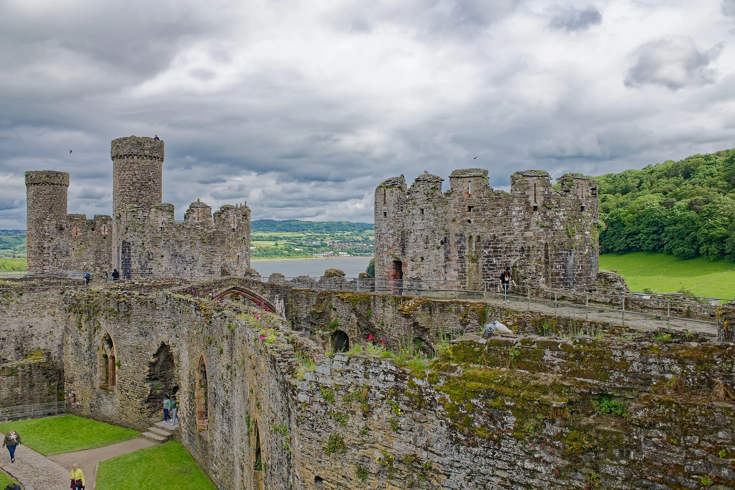 Conwy Castle, Bakehouse Tower, Prison Tower, seen from the North-West