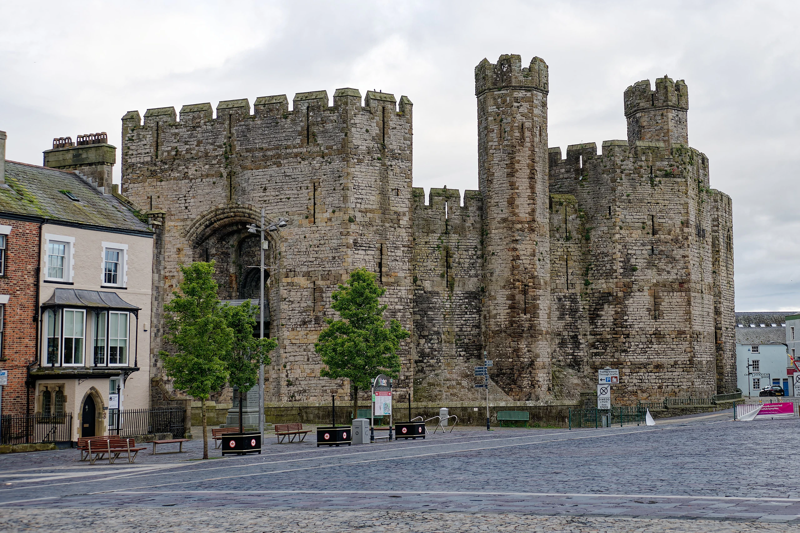 Caernarfon Castle, seen from Castle Square