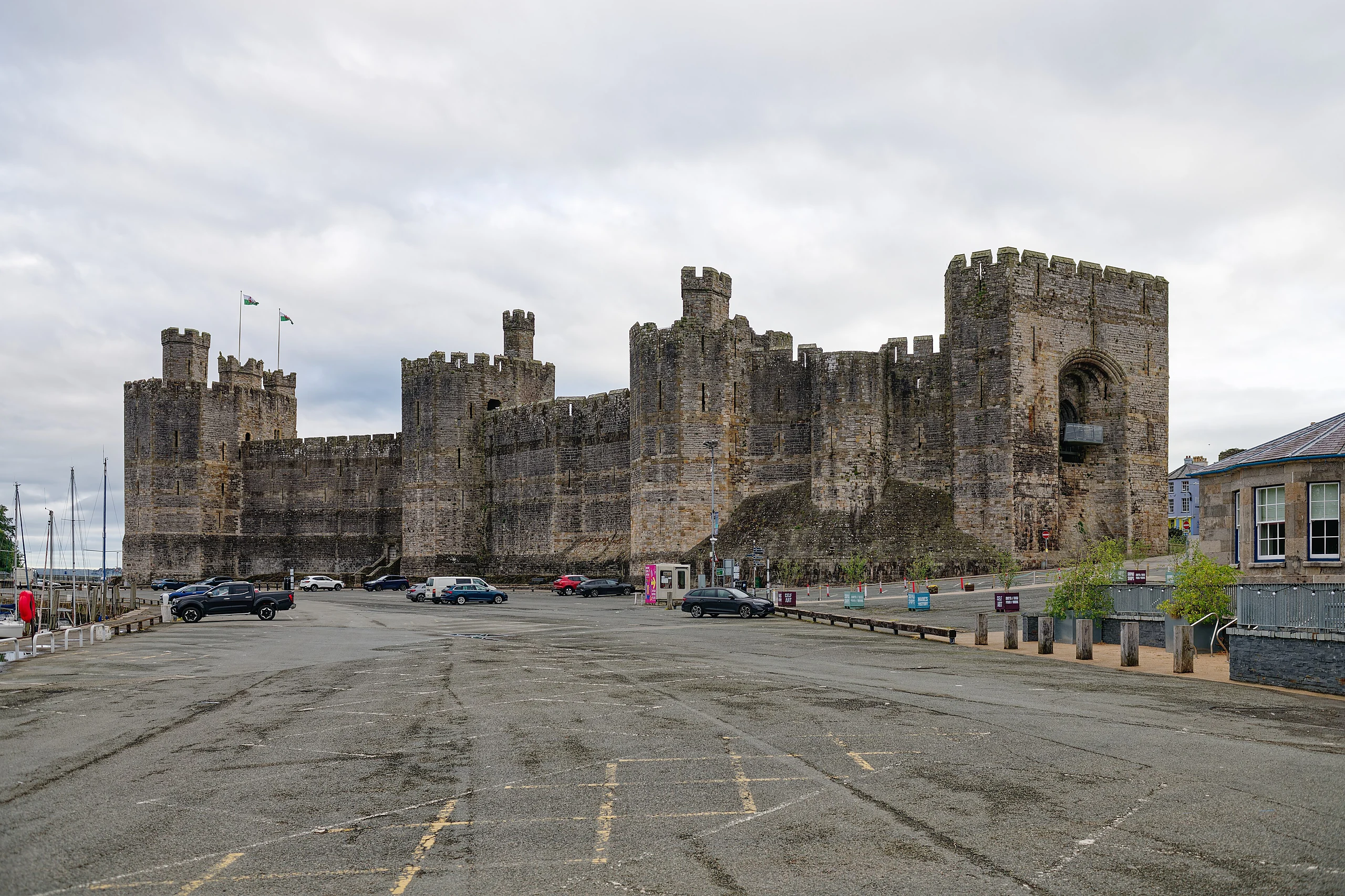 Caernarfon Castle, seen from the Southeast