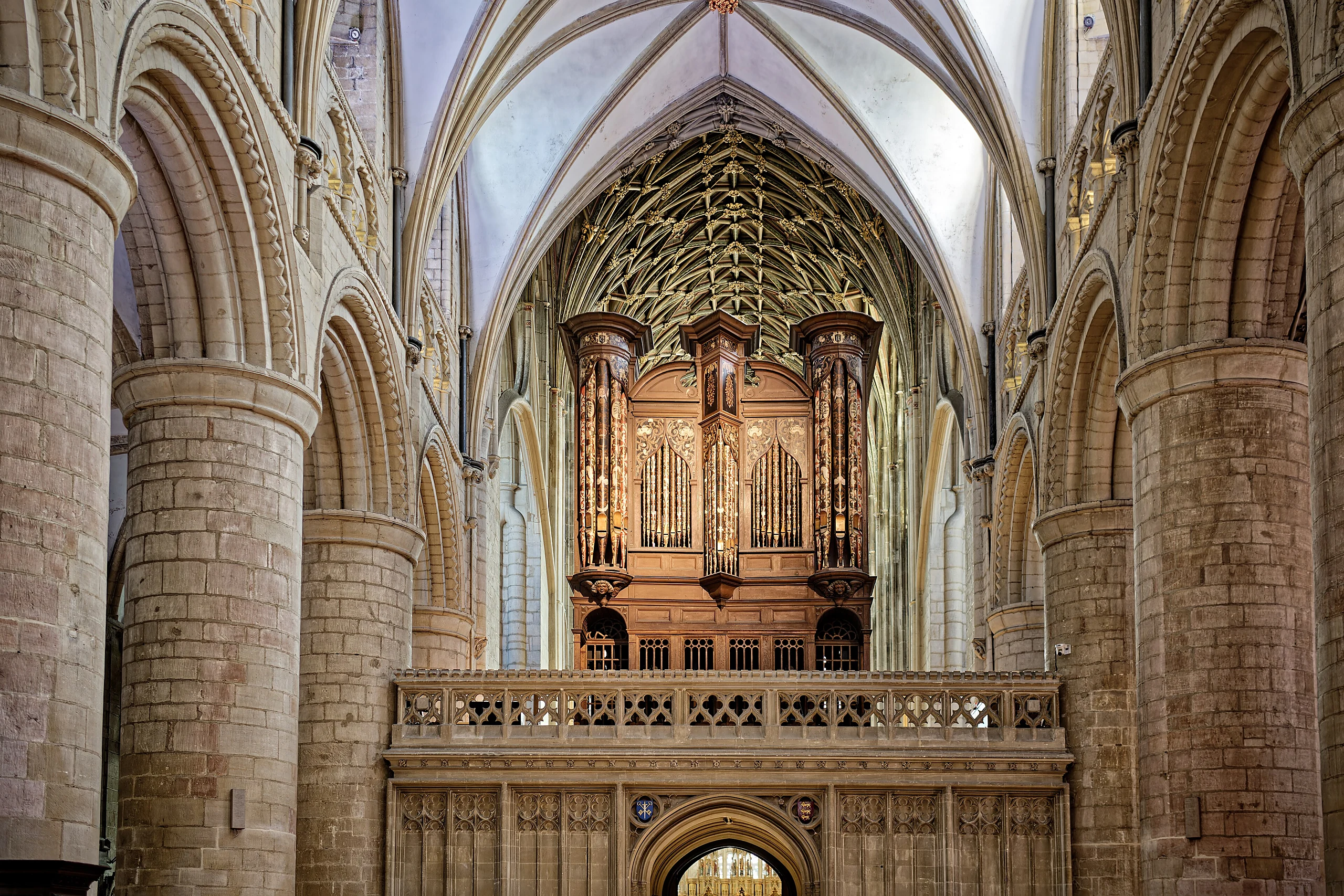 Cathedral Church of St Peter and the Holy and Indivisible Trinity, Nave from the West Gloucester 1245952