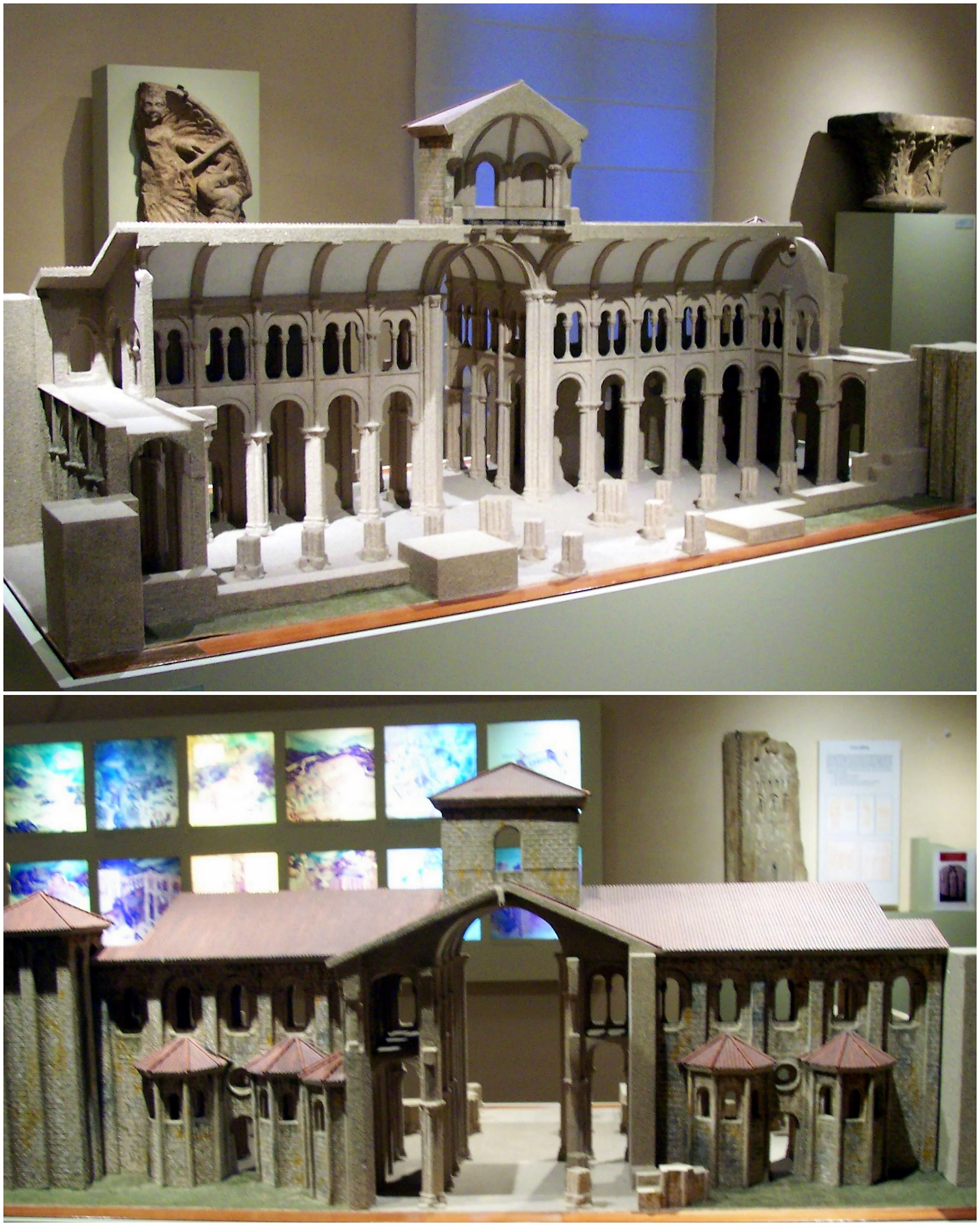 Maqueta da Catedral de Santiago logo da reforma do 1075 d.C.(díptico)
