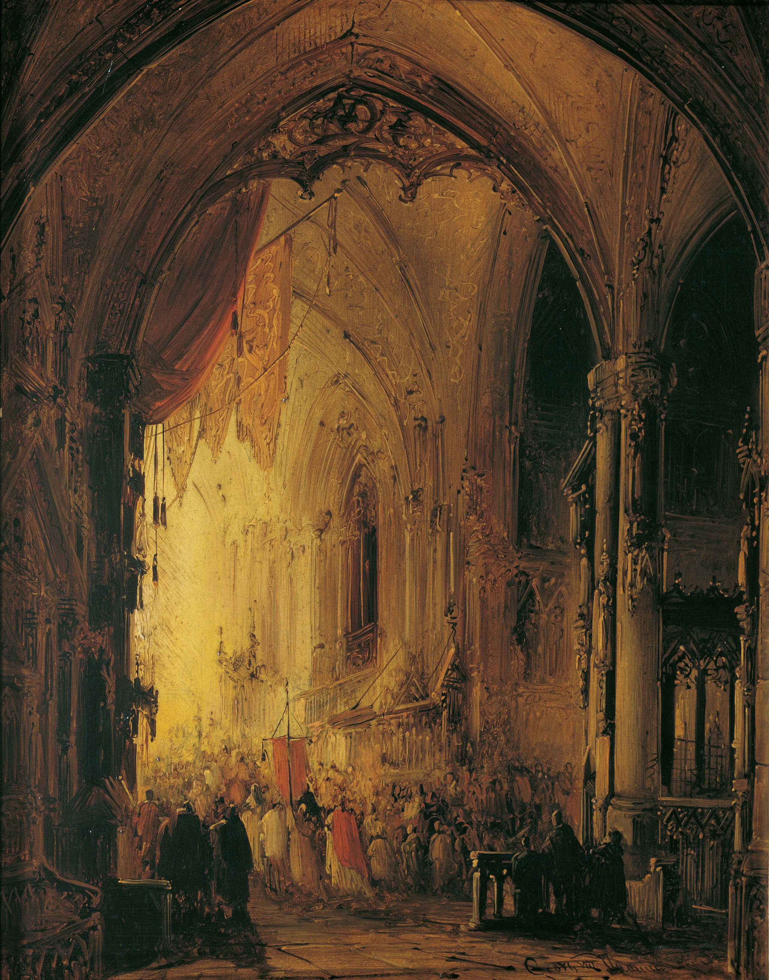 Georg Gillis van Haanen - Prozession in einer Kathedrale - 4053 - Österreichische Galerie Belvedere