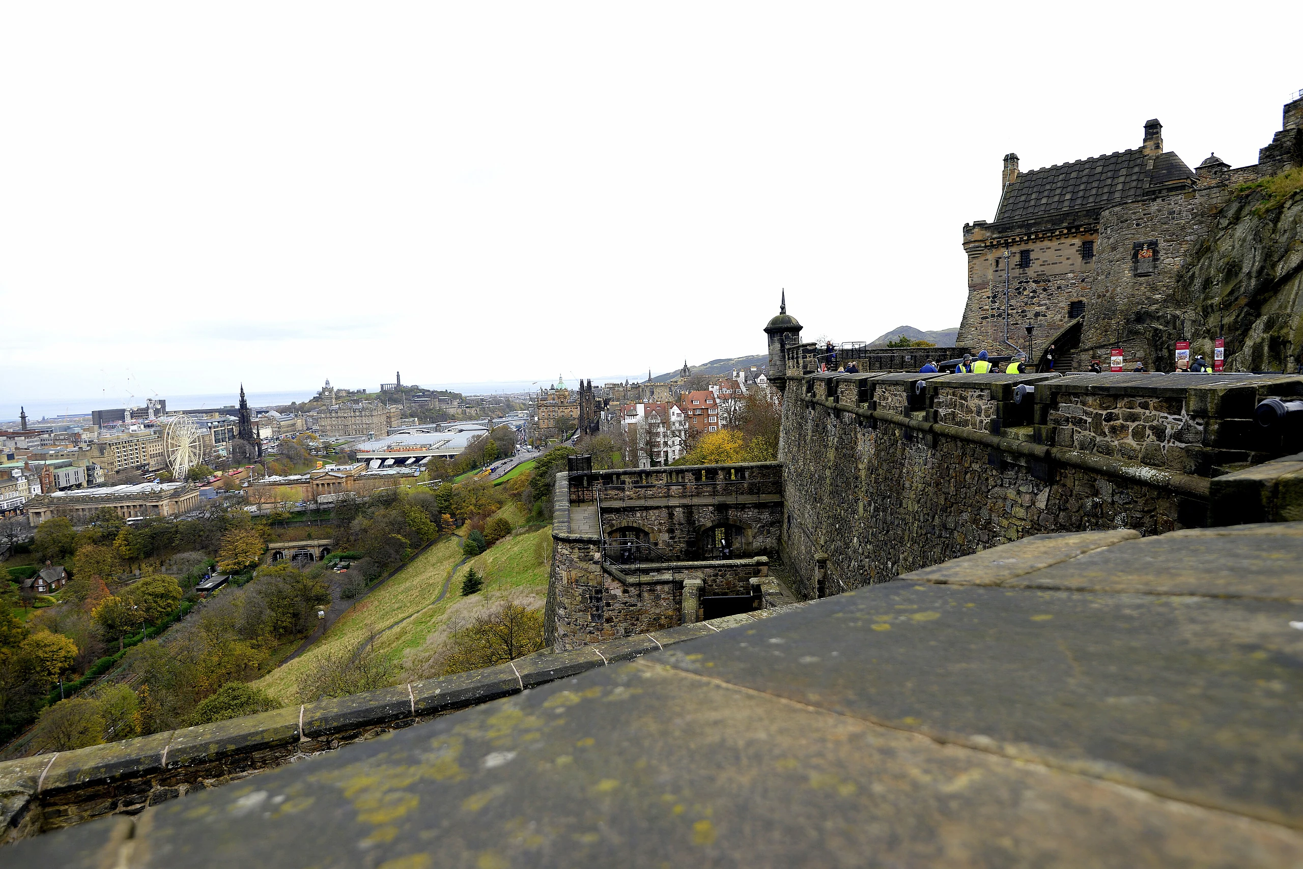 8. Inside Edinburgh Castle. Scotland, UK. A view of Edinburgh