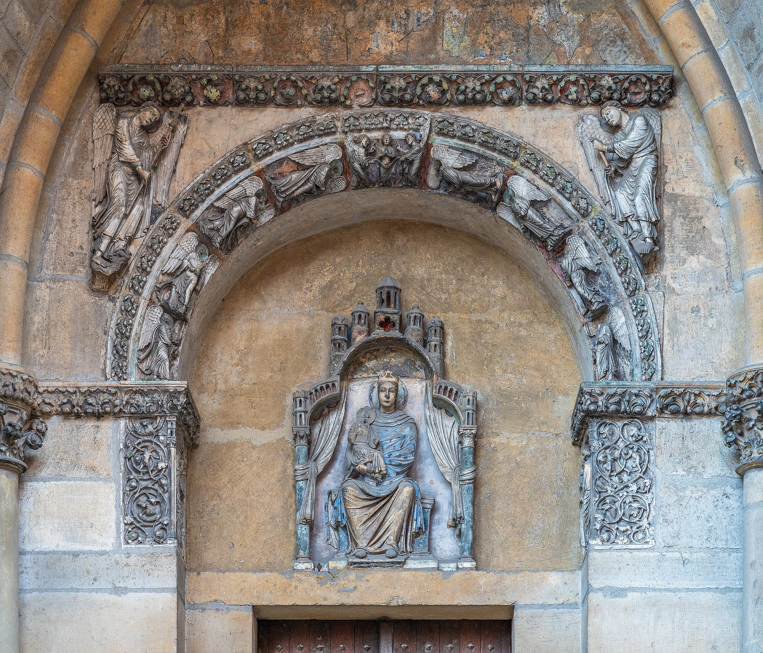 Reims, Cathédrale Notre-Dame, portail de la Vierge avec l'enfant, appelé 'Porta Pretiosa', ca. 1160-1170