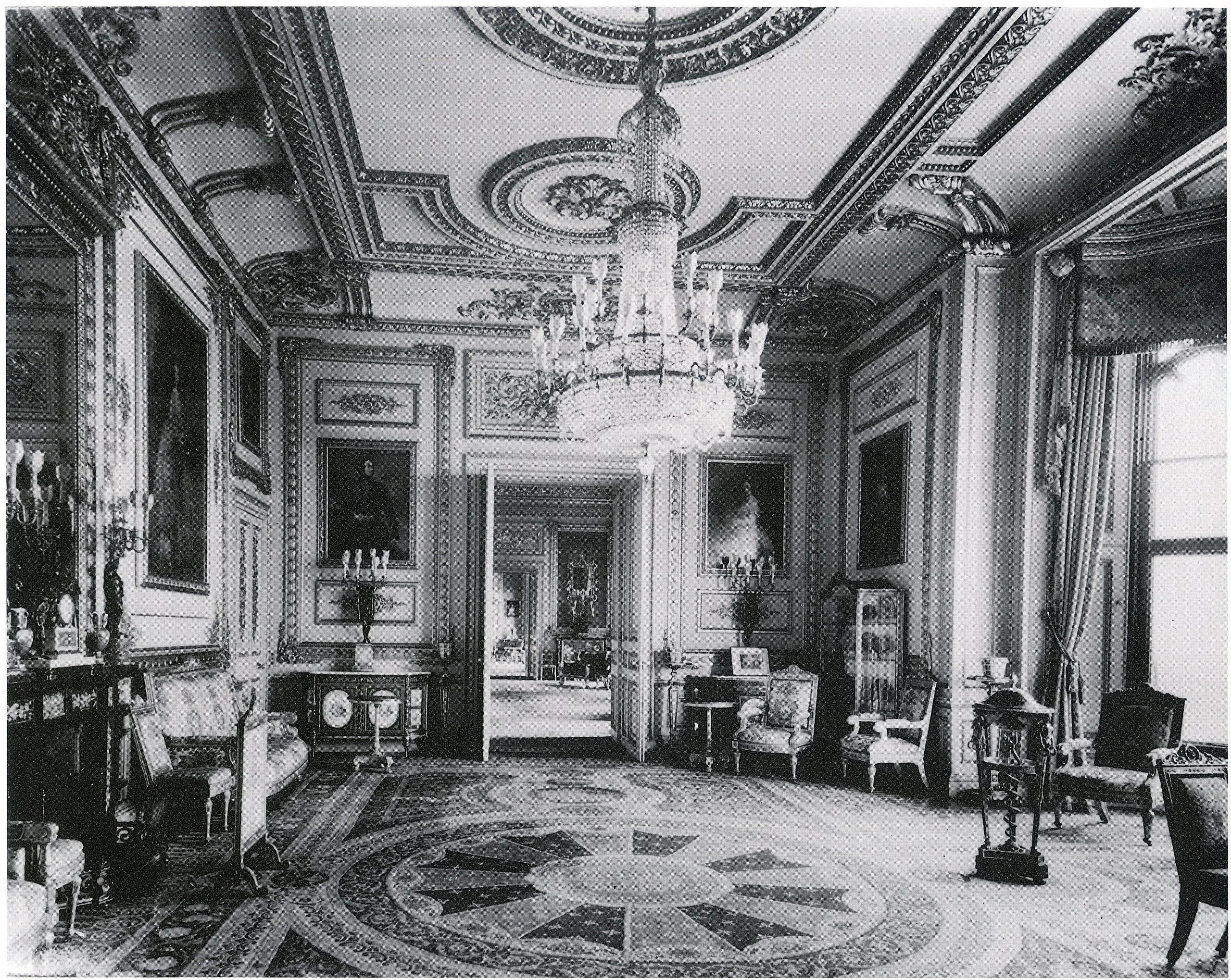 White Drawing Room Windsor Castle 1960