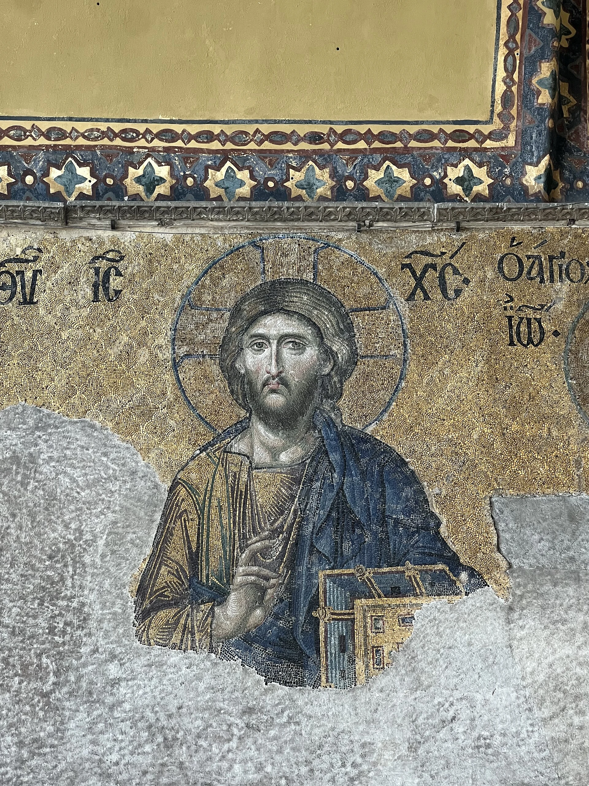 Ayasofya üst galeri isa mozaiği
