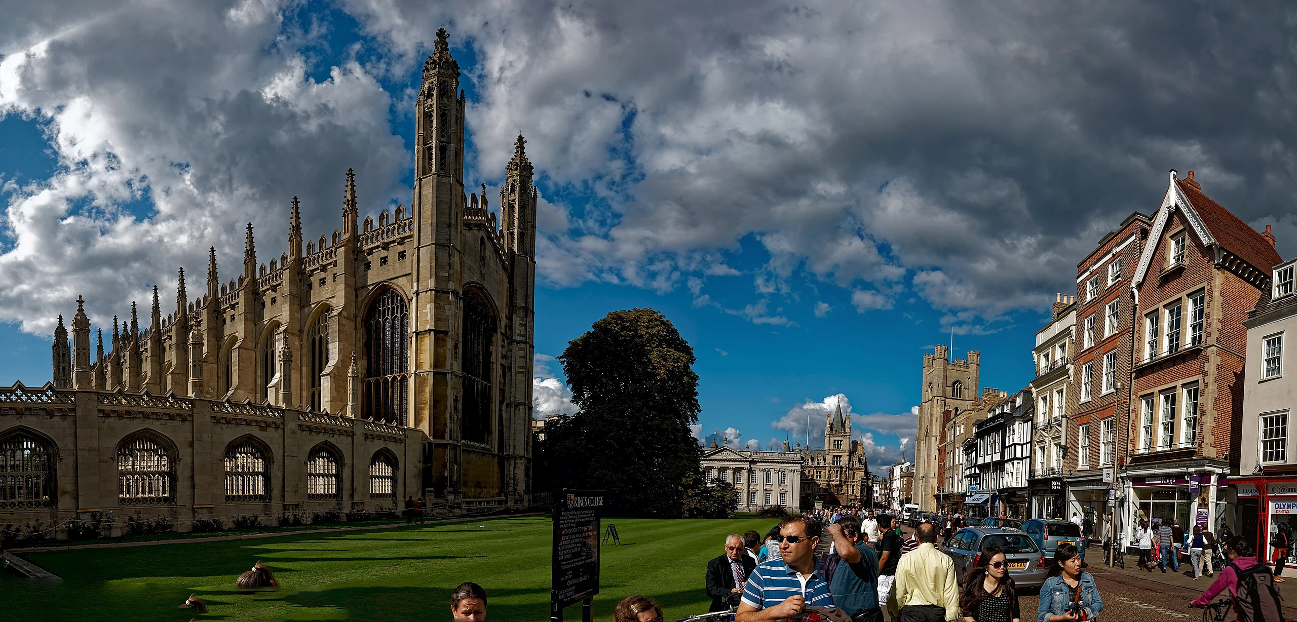 Cambridge - King's Parade - ICE Photocompilation Viewing from WNW to NE