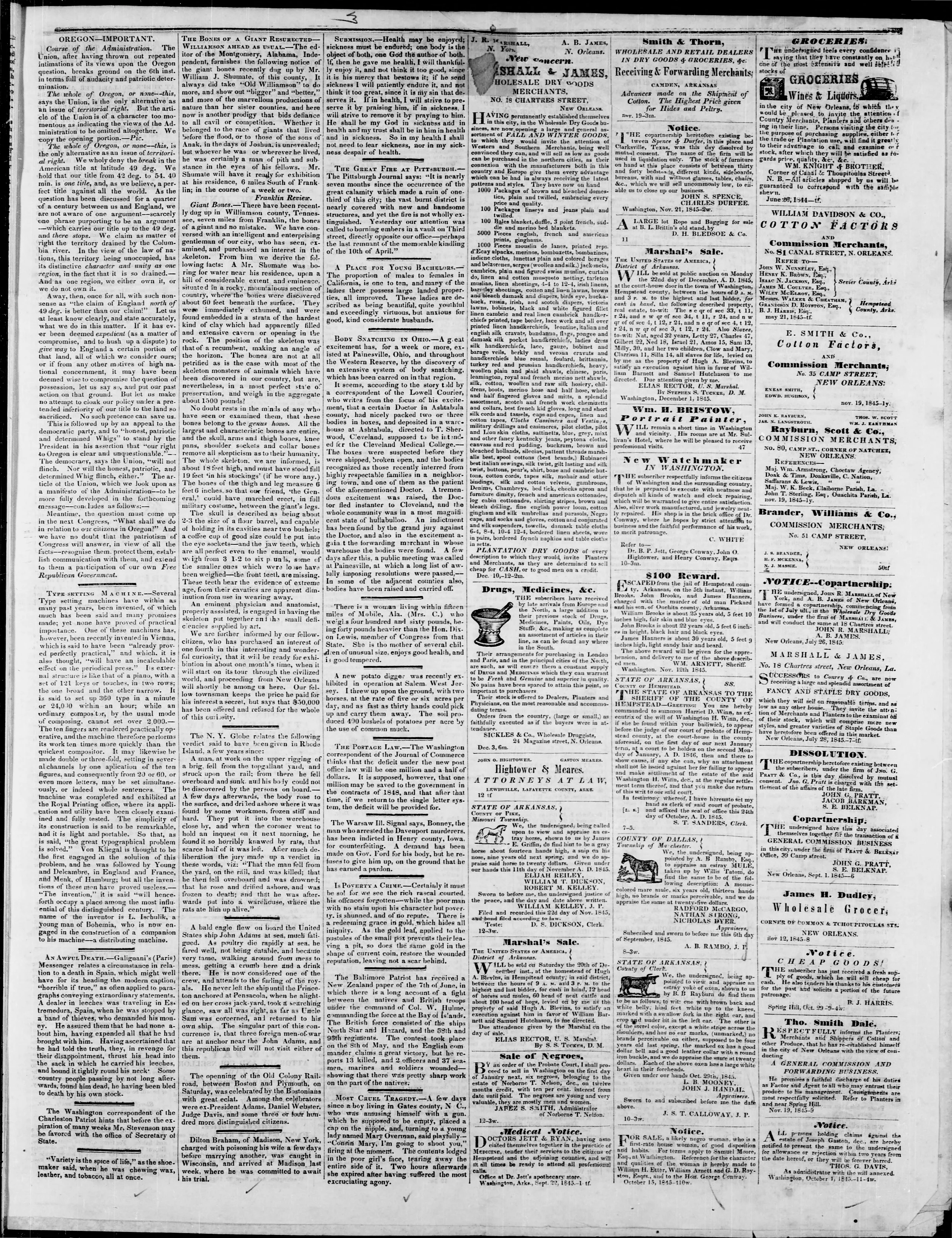 Image 3 of Washington telegraph (Washington, Ark.), December 10, 1845