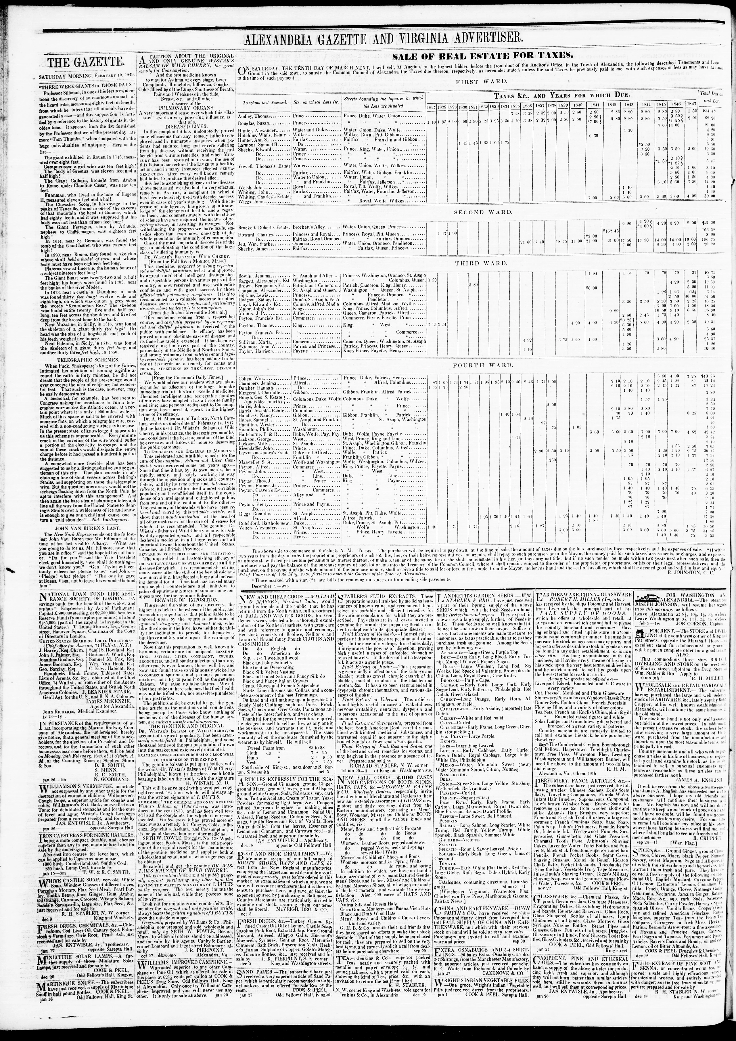 Image 4 of Alexandria gazette (Alexandria, D.C.), February 10, 1849