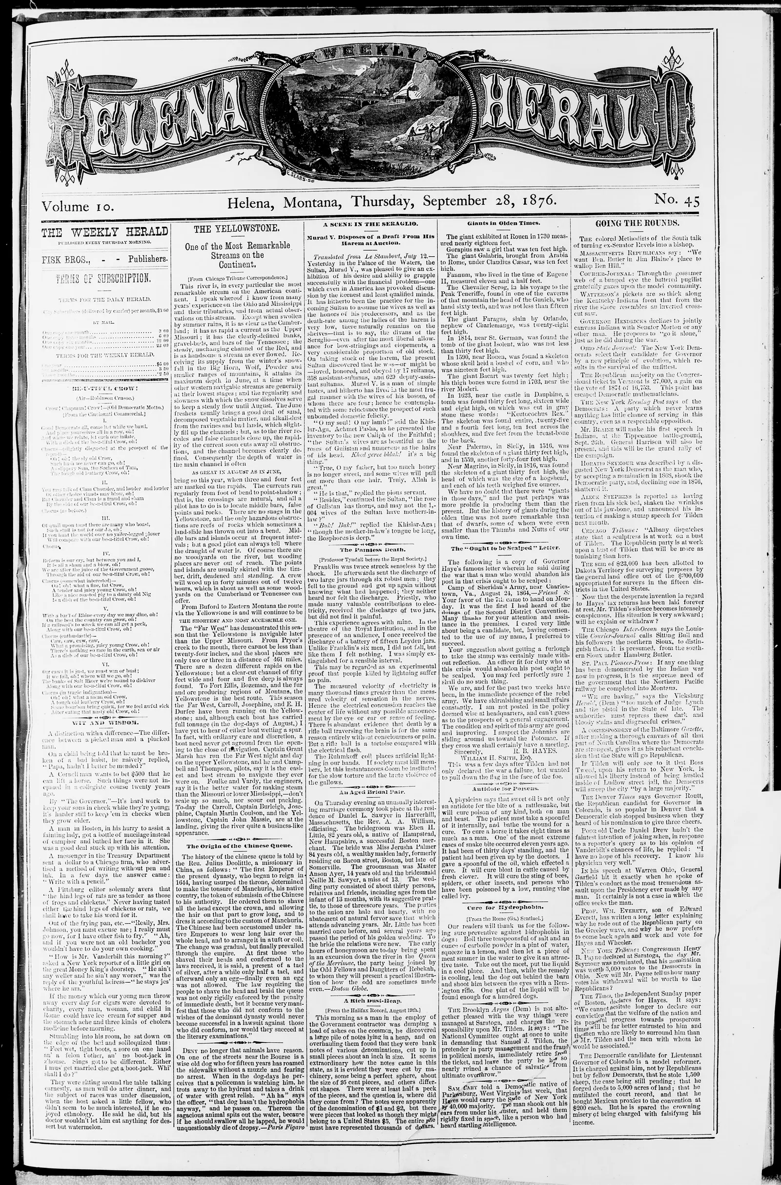 Image 1 of Helena weekly herald (Helena, Mont.), September 28, 1876