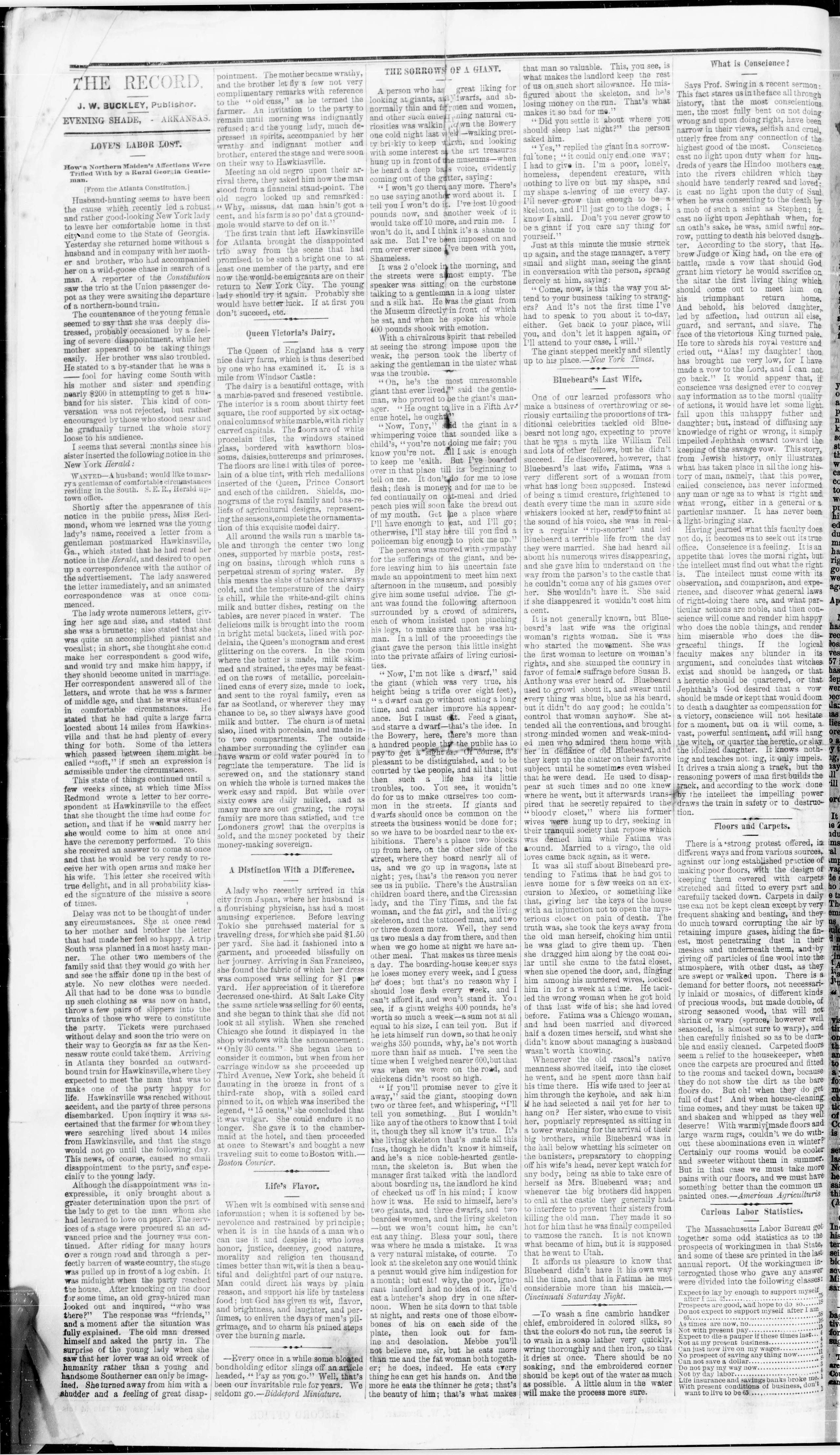 Image 2 of Sharp County record (Evening Shade, Ark.), May 1, 1879