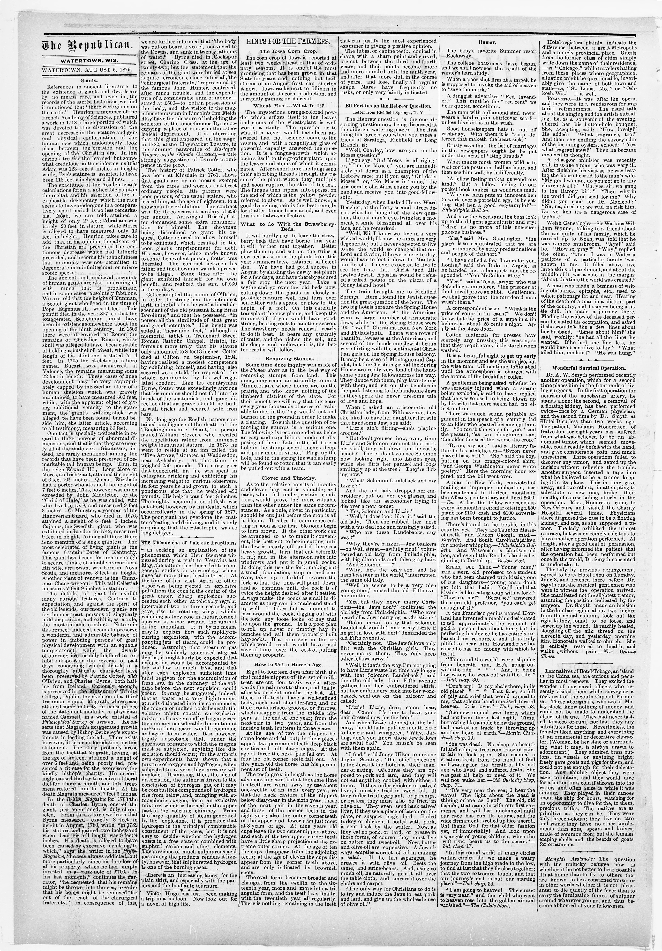 Image 2 of Watertown republican (Watertown, Wis.), August 6, 1879