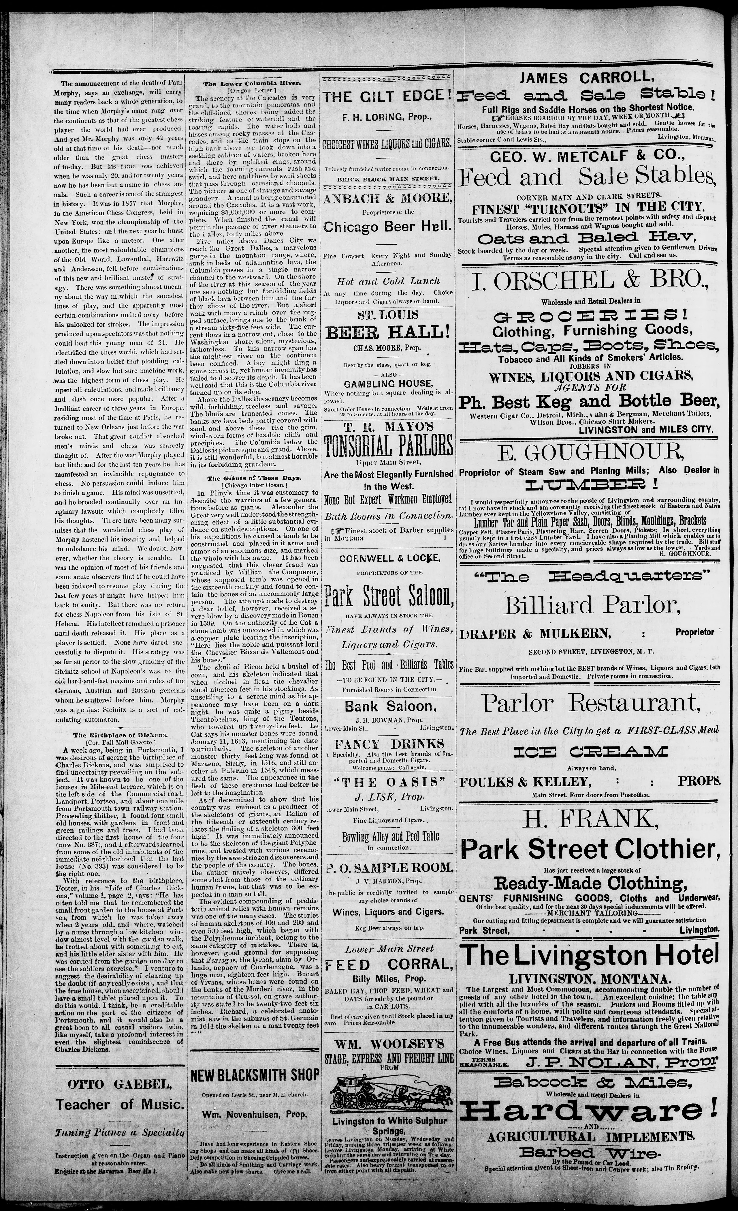 Image 4 of The daily enterprise (Livingston, Mont.), July 24, 1884