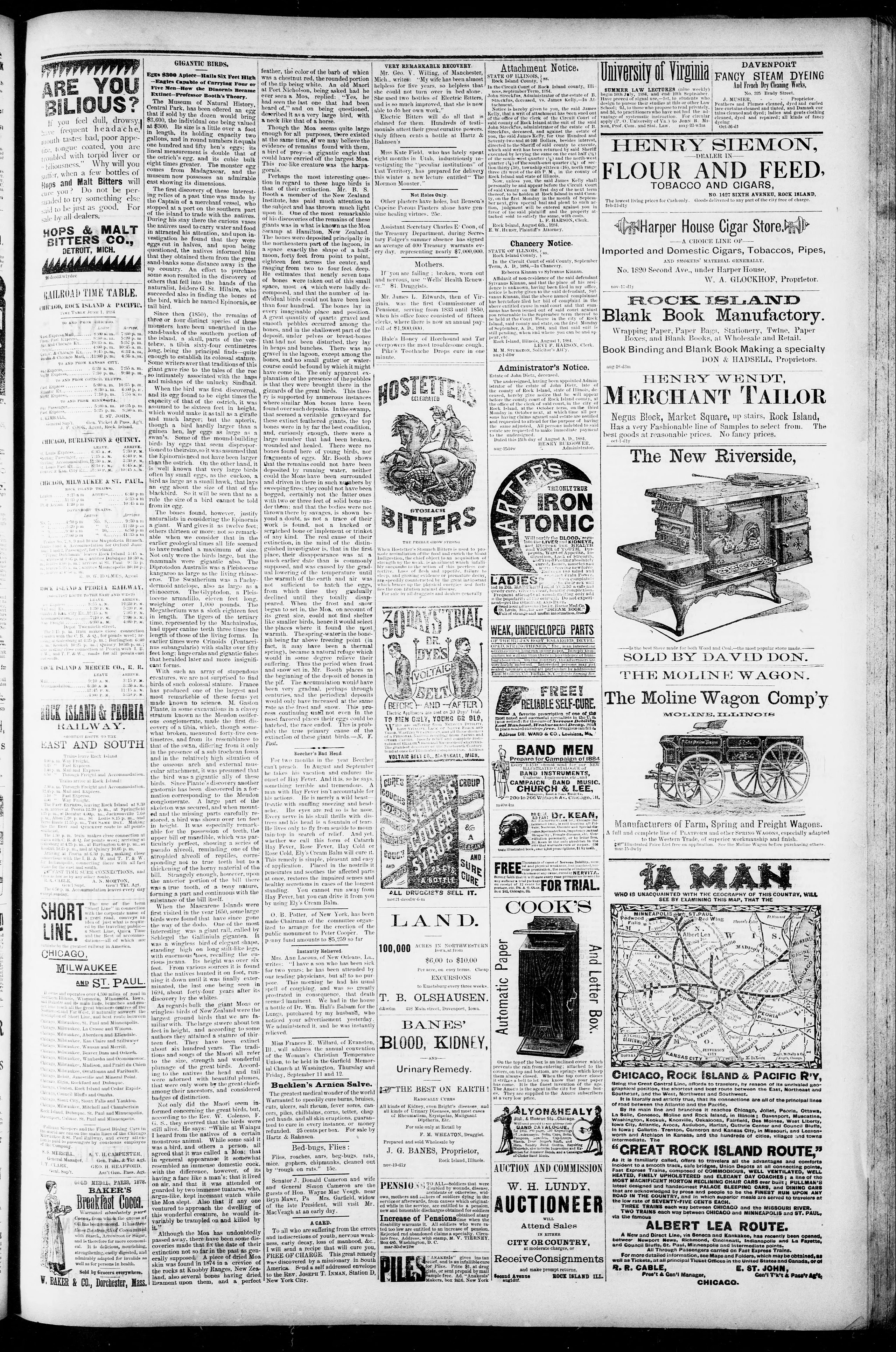 Image 3 of The Rock Island Argus (Rock Island, Ill.), September 4, 1884