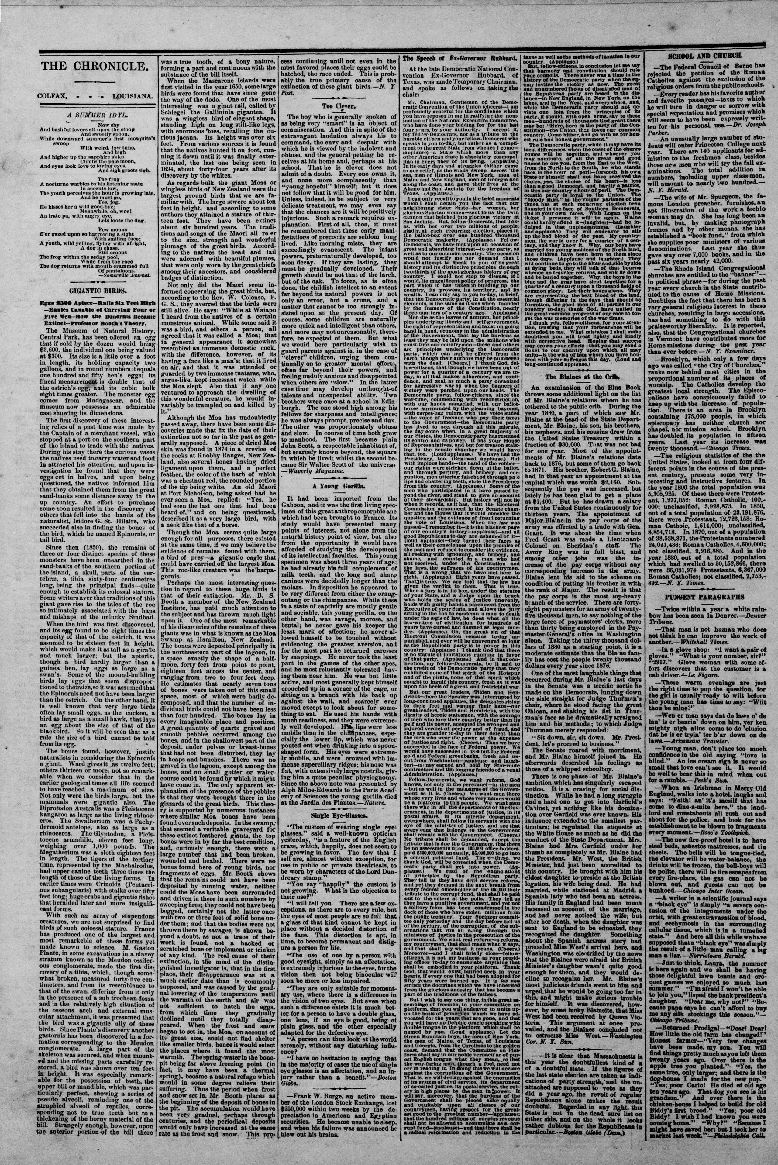 Image 2 of The Colfax chronicle (Colfax, Grant Parish, La.), September 20, 1884