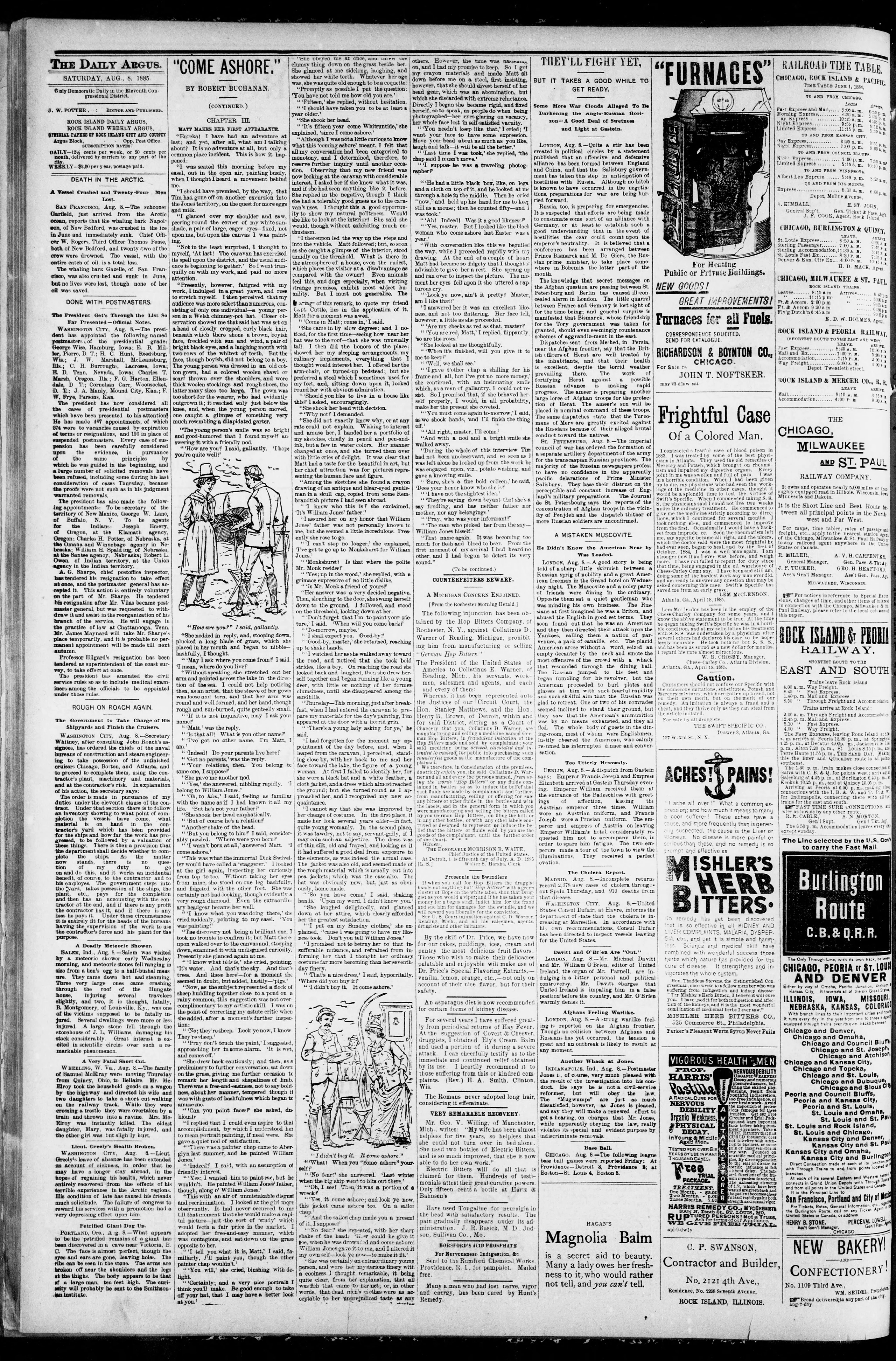 Image 2 of The Rock Island Argus (Rock Island, Ill.), August 8, 1885