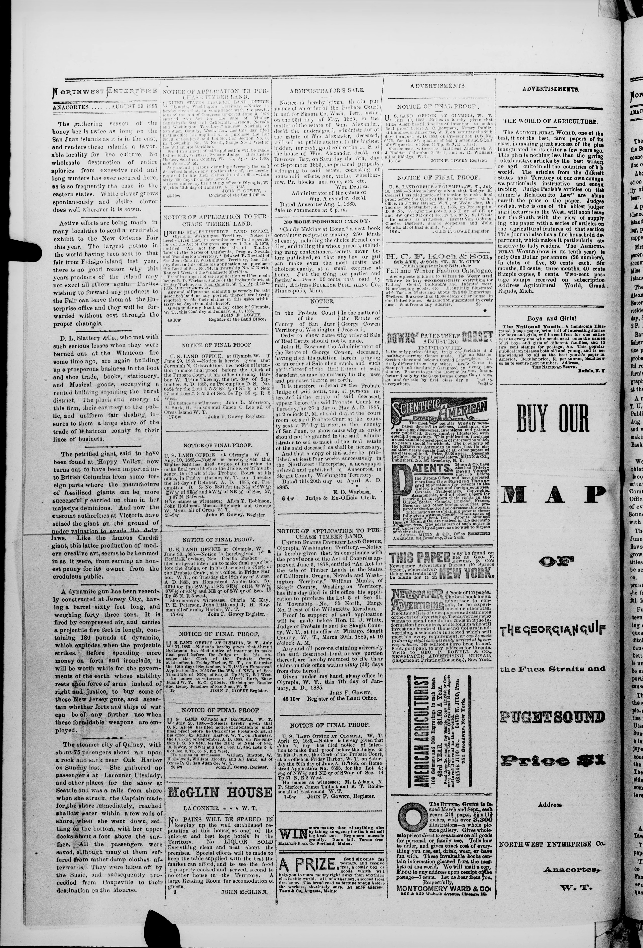 Image 2 of Northwest enterprise (Anacortes, Wash. Ter.), August 29, 1885