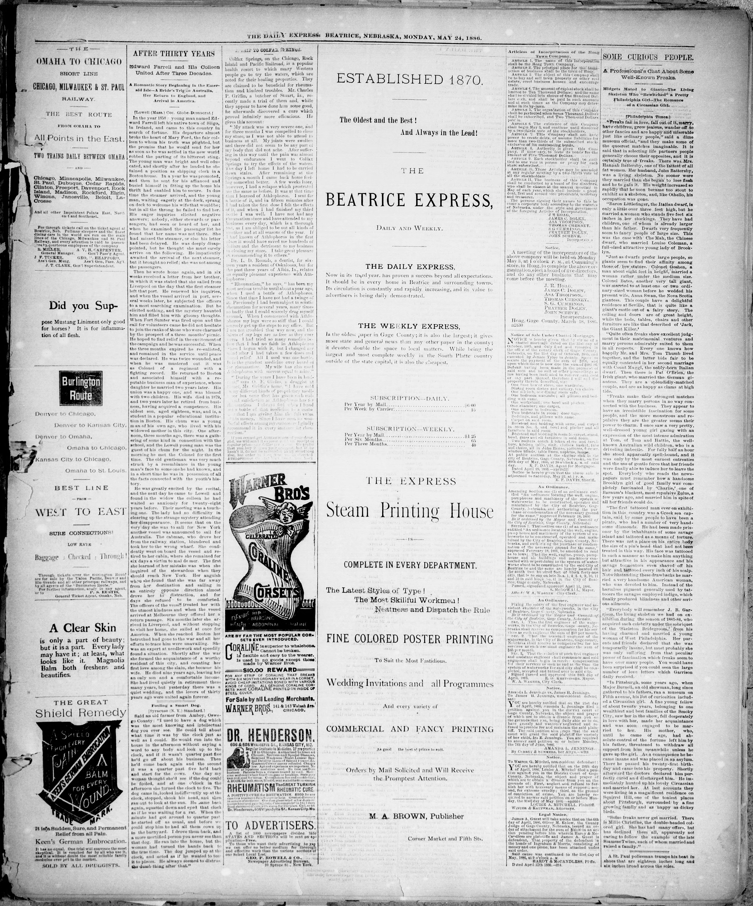 Image 3 of The Beatrice daily express (Beatrice, Neb.), May 24, 1886
