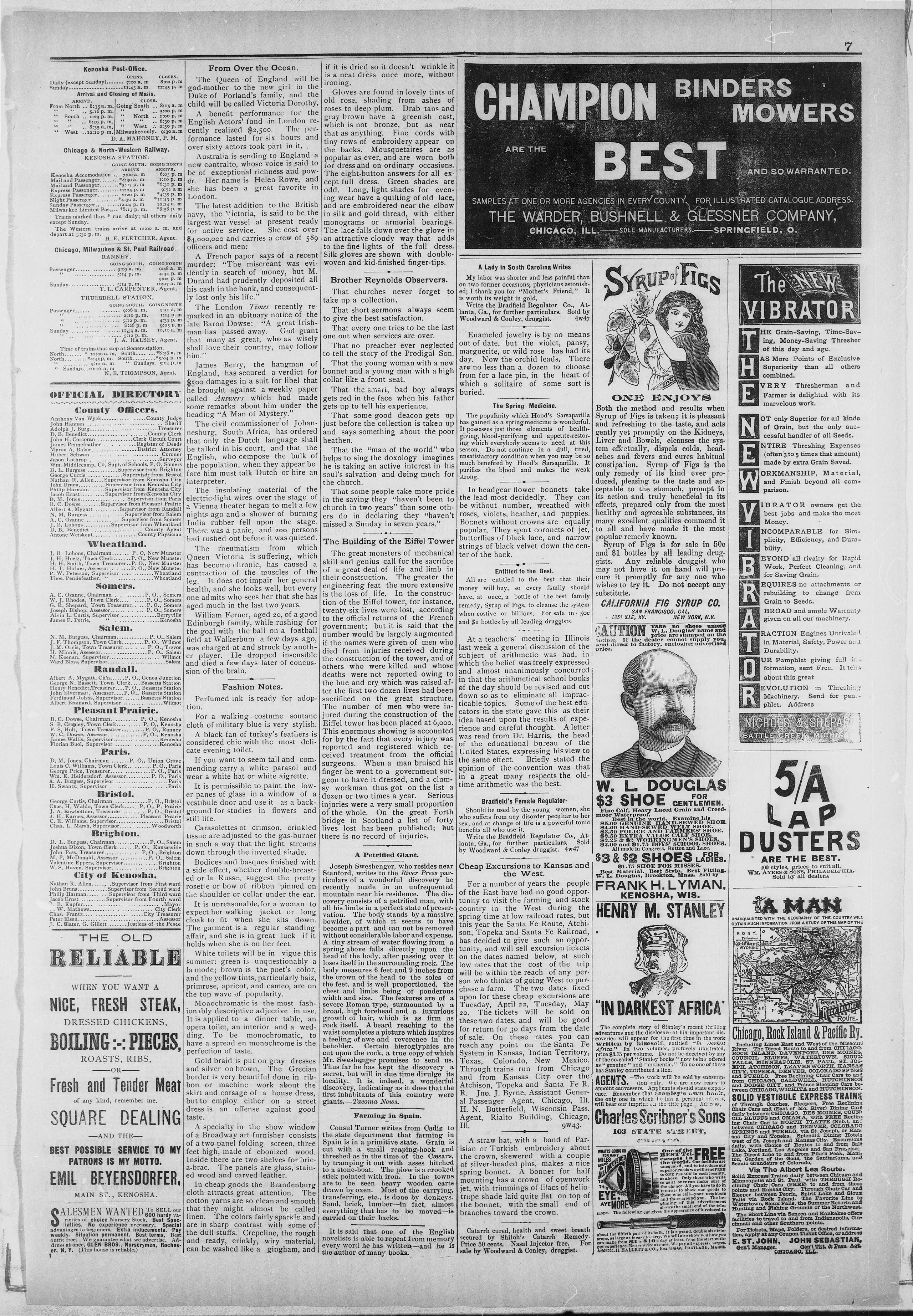 Image 7 of The Telegraph-courier (Kenosha, Wis.), May 8, 1890