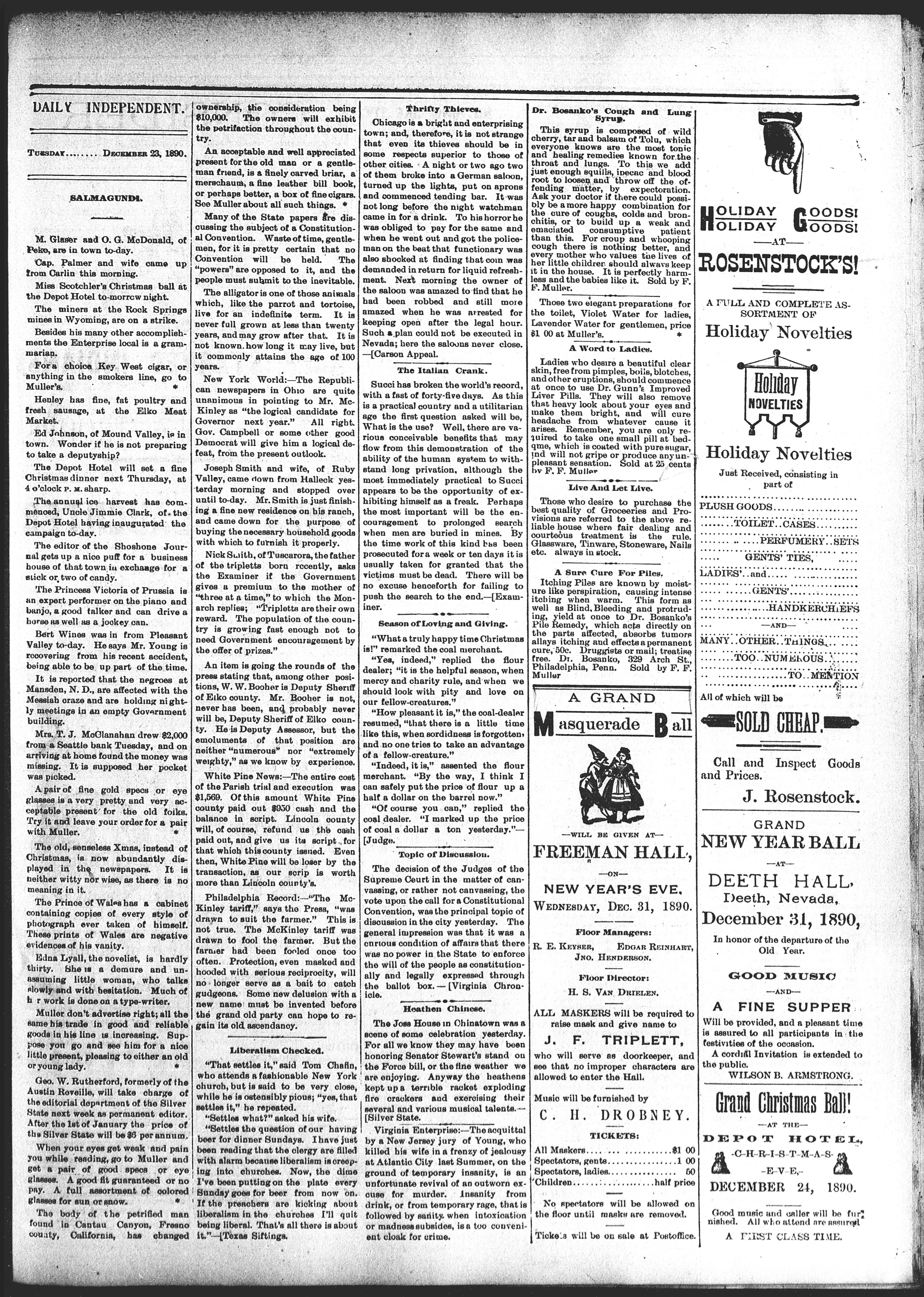 Image 3 of Daily independent (Elko, Nev.), December 23, 1890
