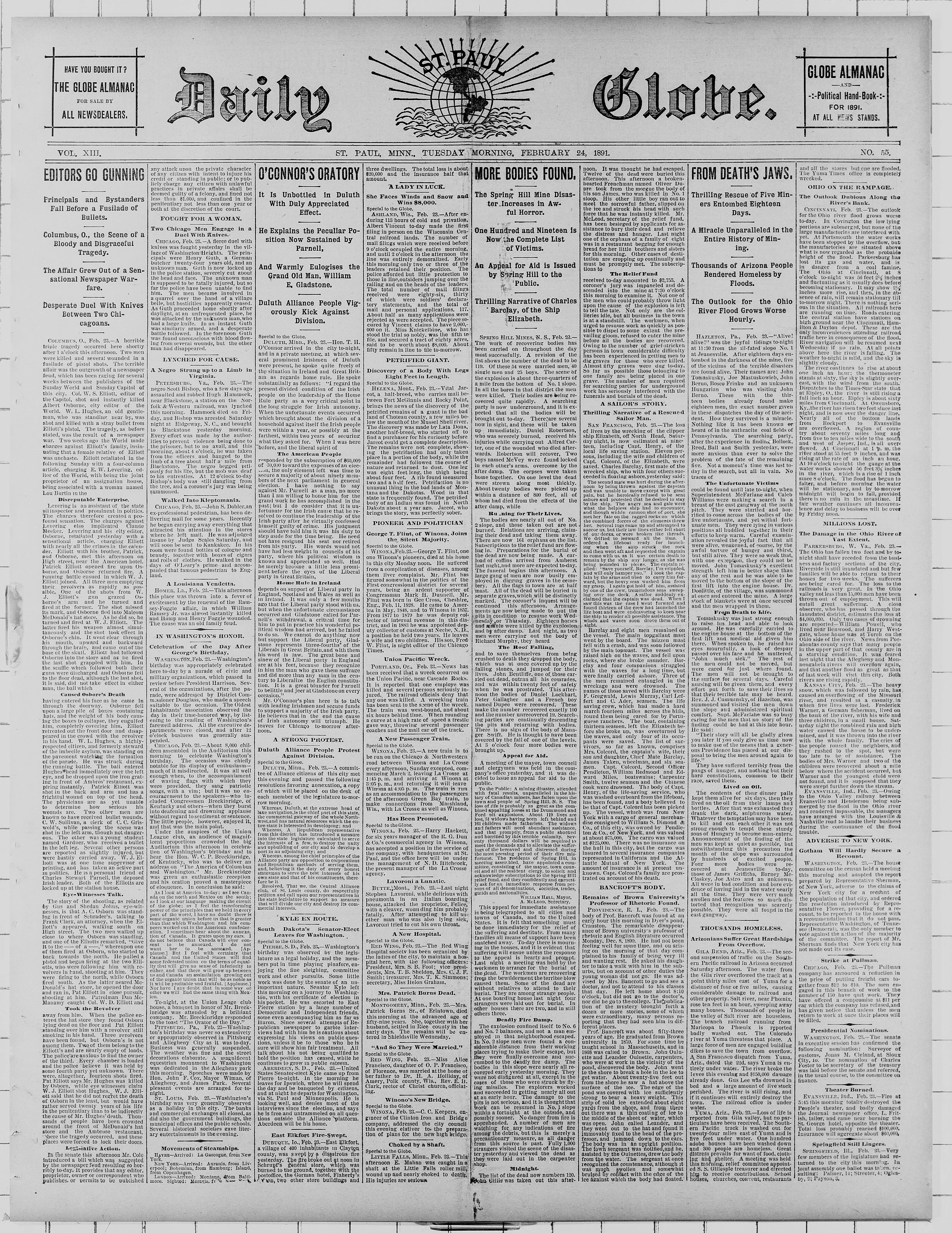 Image 1 of St. Paul daily globe (Saint Paul, Minn.), February 24, 1891