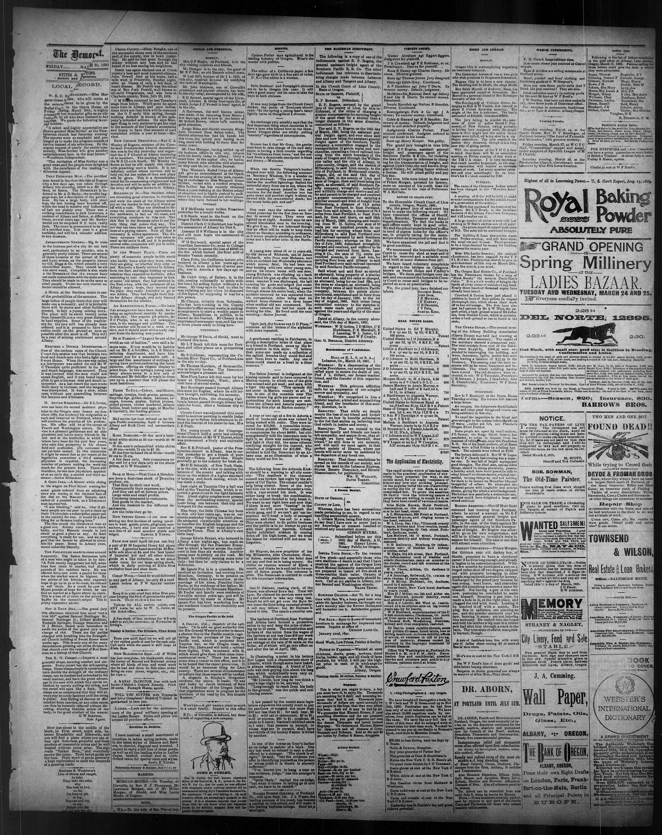 Image 3 of The state rights democrat (Albany, Linn County, Oregon), March 20, 1891