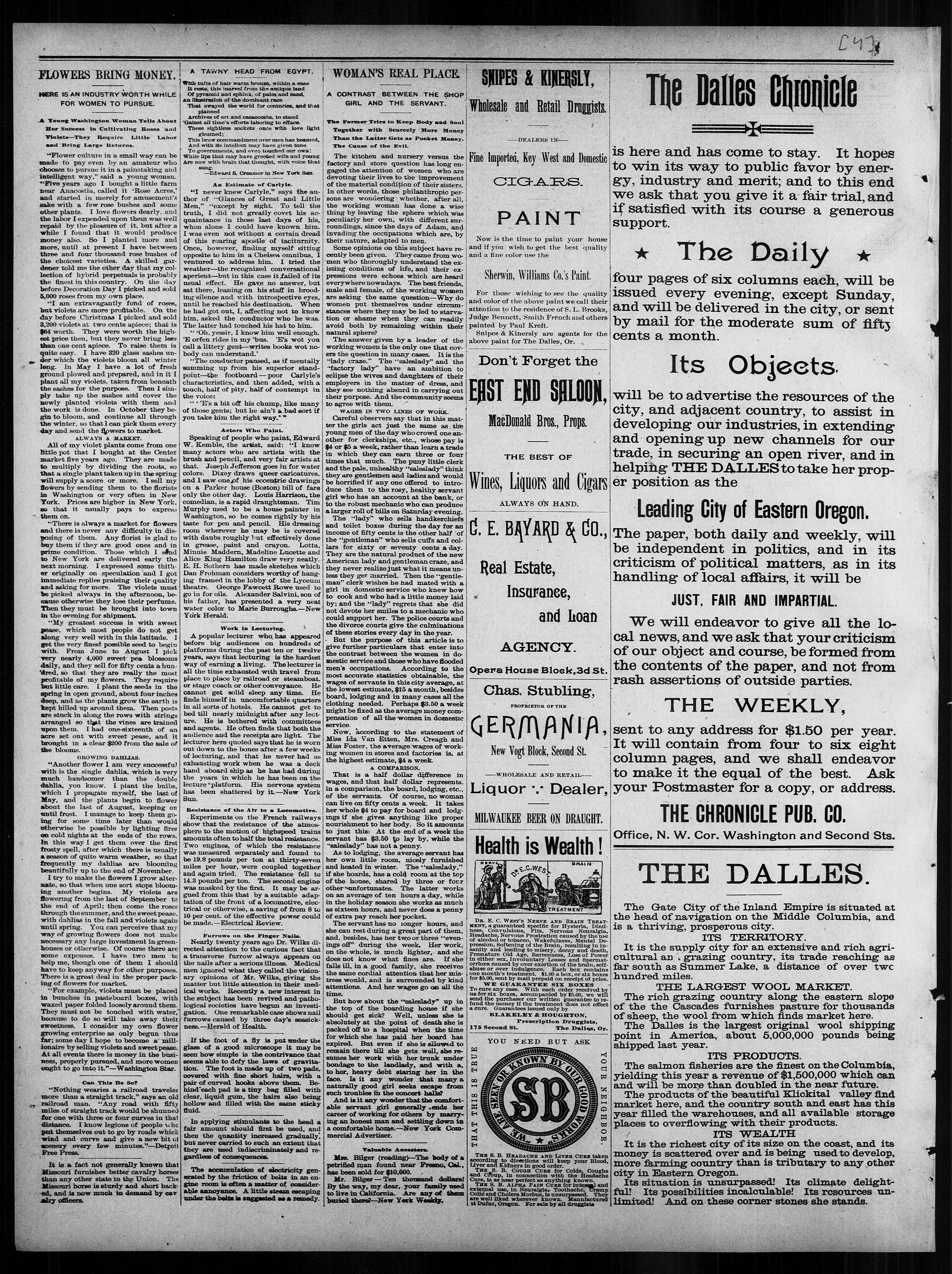 Image 4 of The Dalles daily chronicle (The Dalles, Or.), April 30, 1891